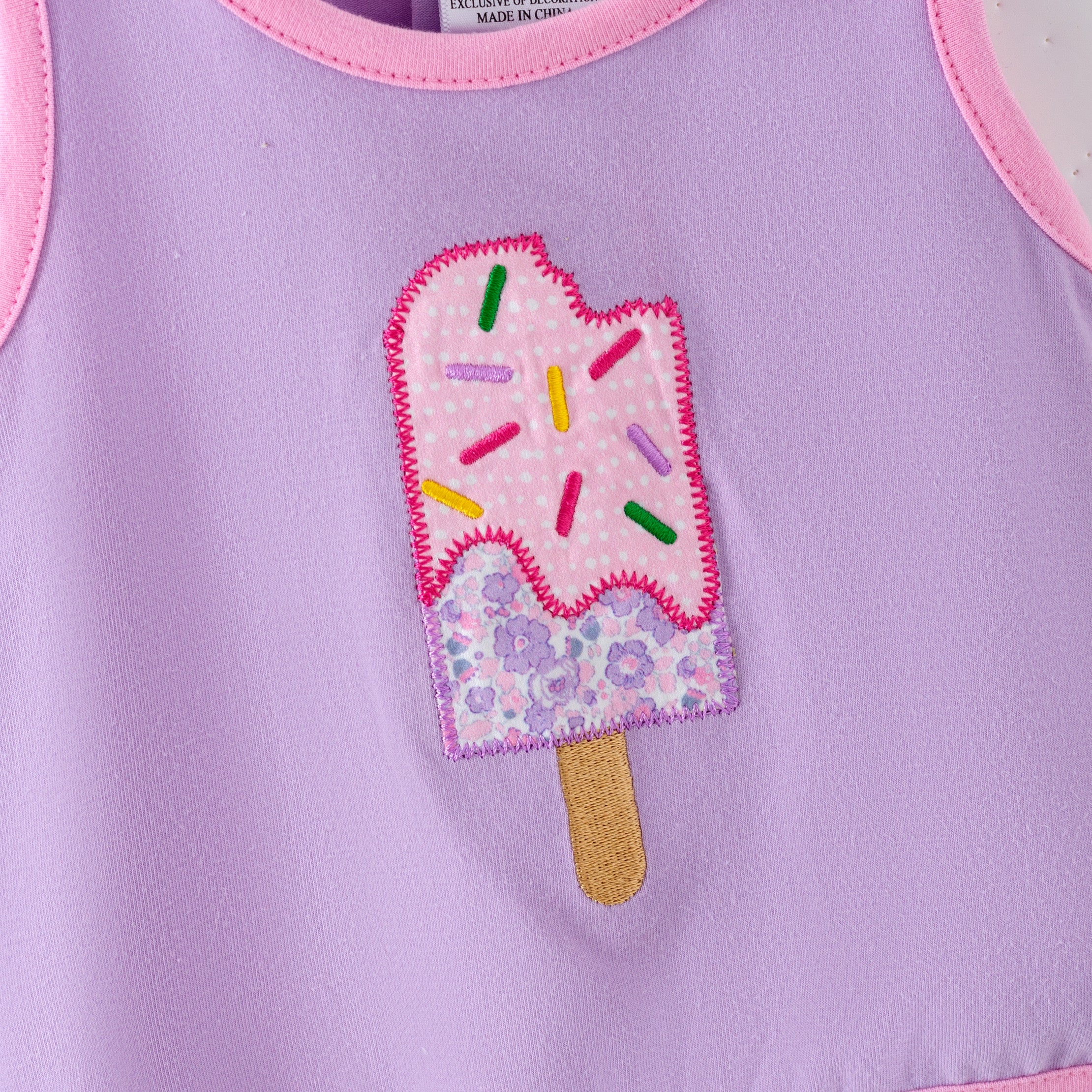 (In Stock)Sisters Spring&Summer Popsicle Applique Shorts Set&Romper