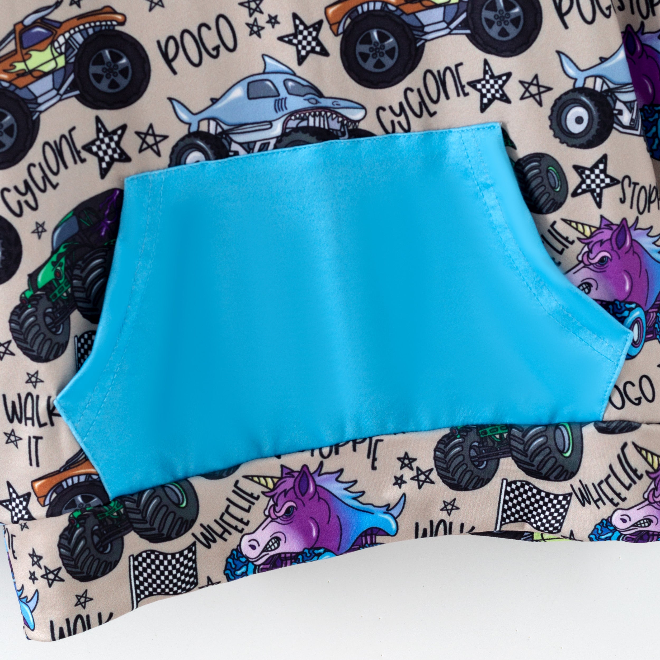 (Pre Order,Prepack Zone)Boys Spring&Summer Truck Print Hoodie(Mix Size)