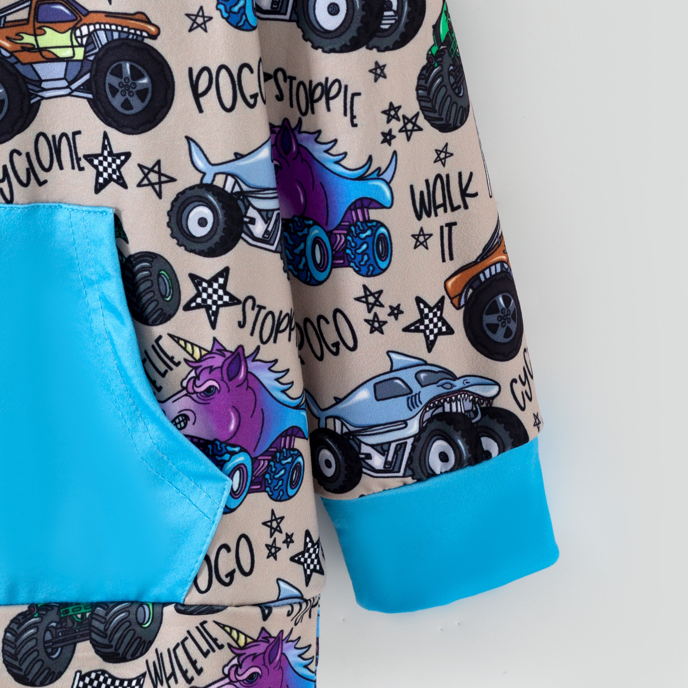 (Pre Order,Prepack Zone)Boys Spring&Summer Truck Print Hoodie(Mix Size)