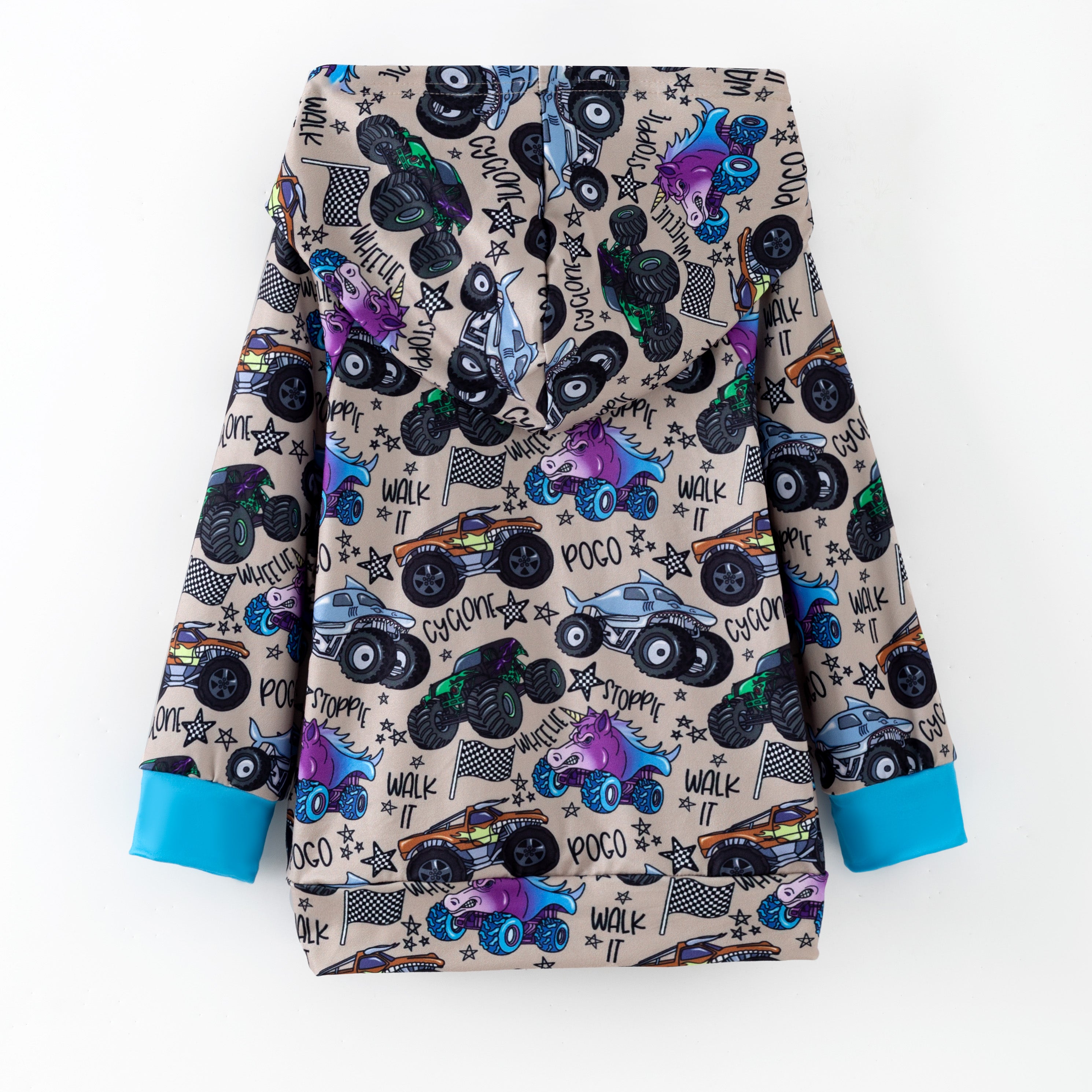 (Pre Order,Prepack Zone)Boys Spring&Summer Truck Print Hoodie(Mix Size)