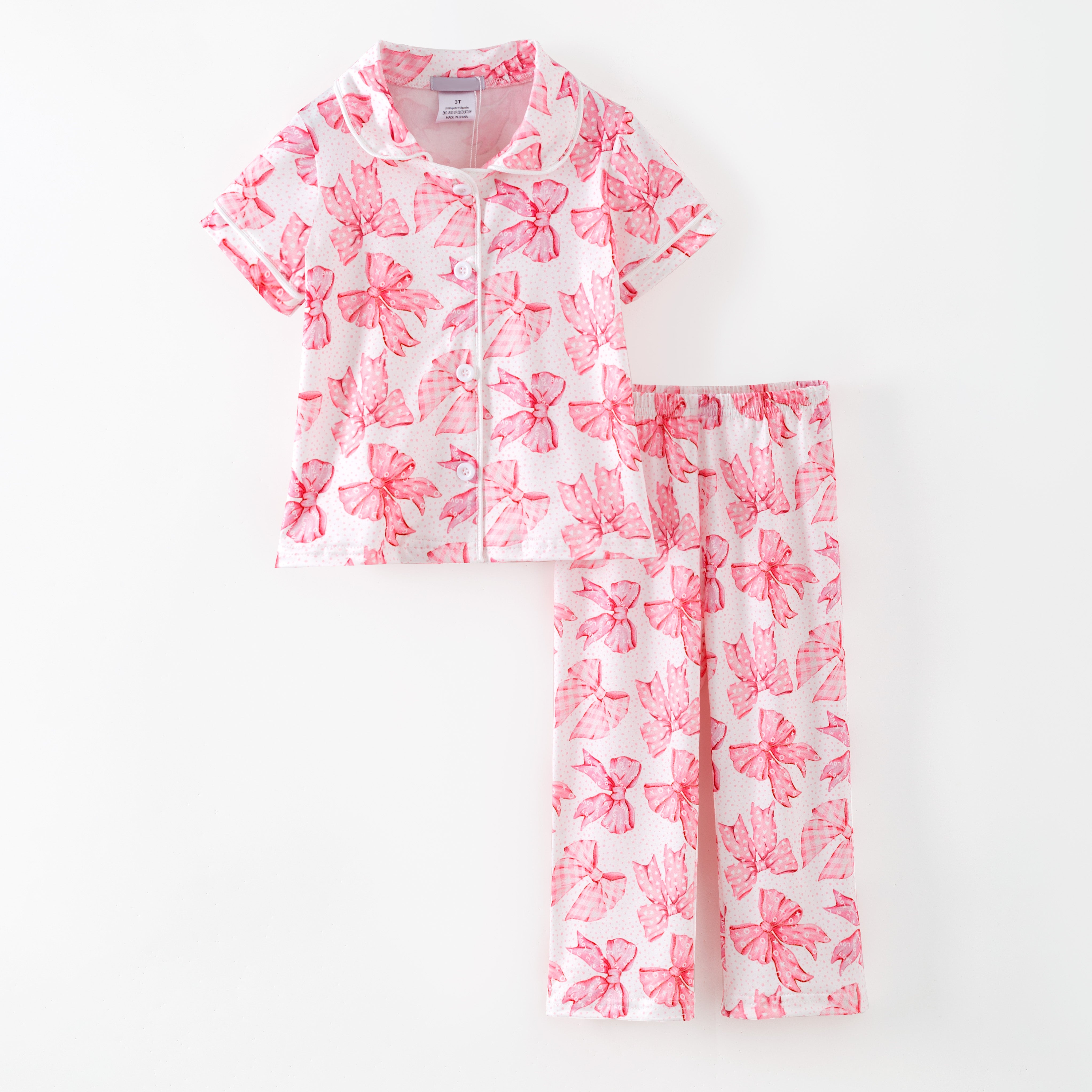 (Pre Order,Prepack Zone)Girls Valentine's Day Print Pajamas(Mix Size)