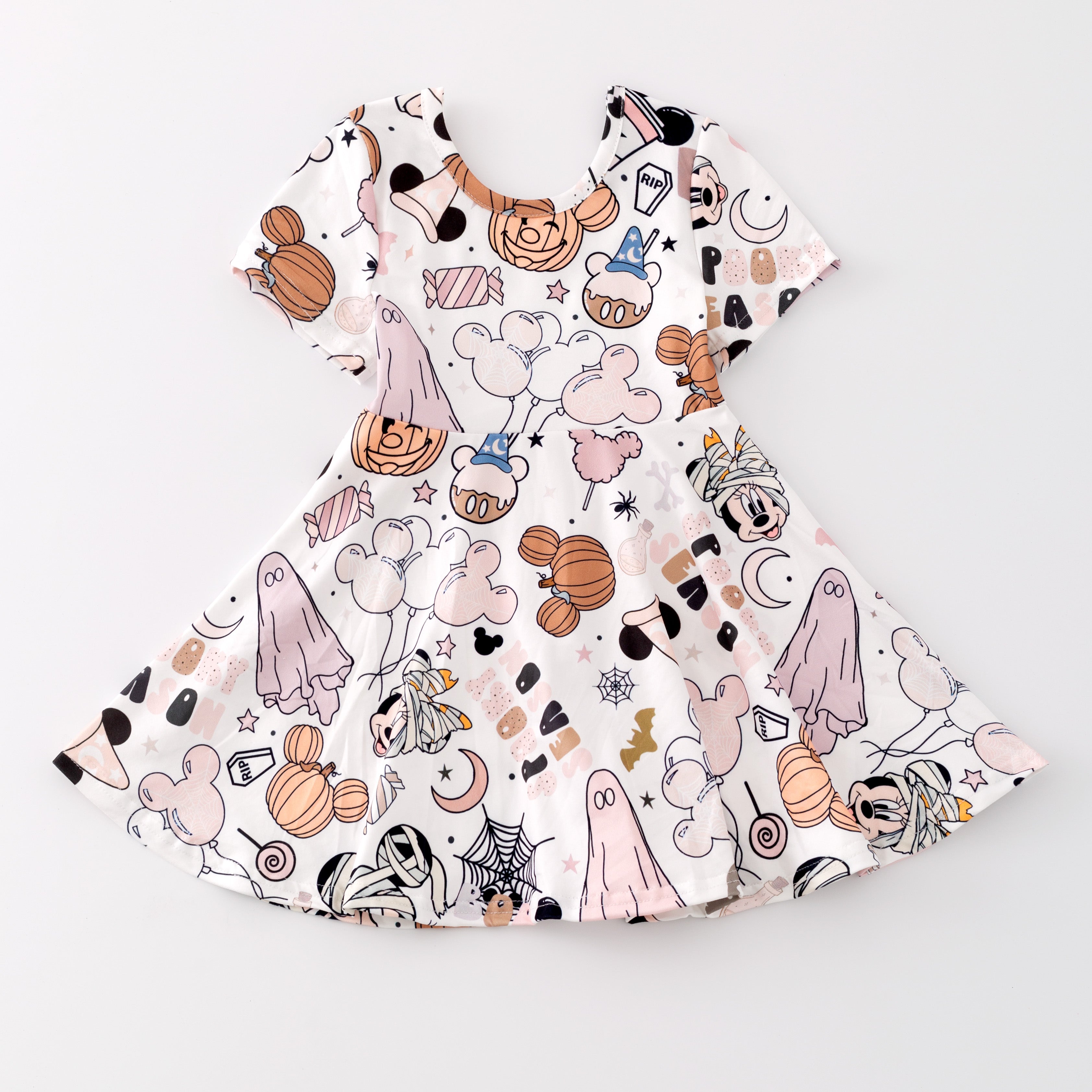 (Pre Order)Girls Cute Cartoon Print Twirl Dress