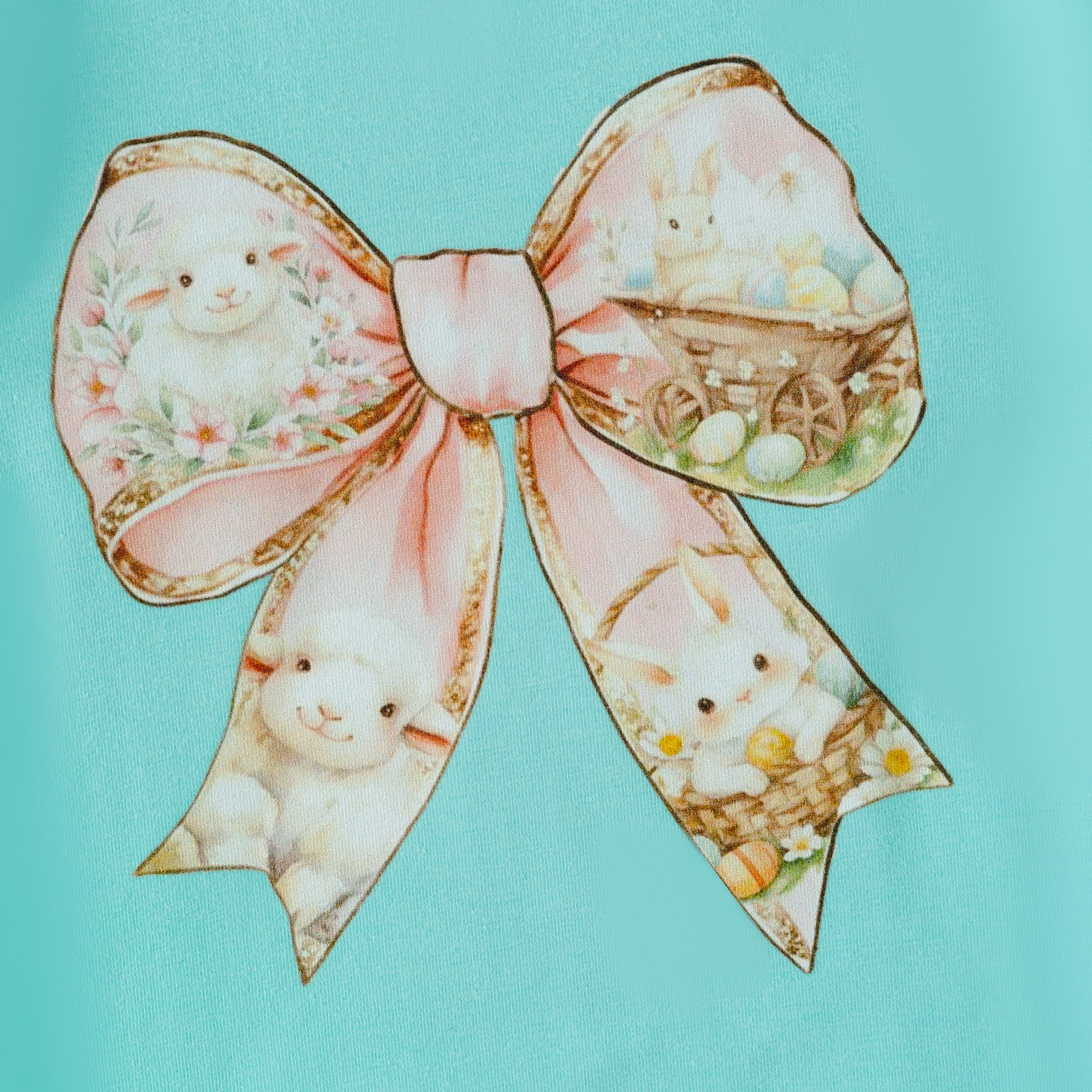 (Pre Order,Prepack Zone)Girls Spring&Summer Bow Print Top(Mix Size)