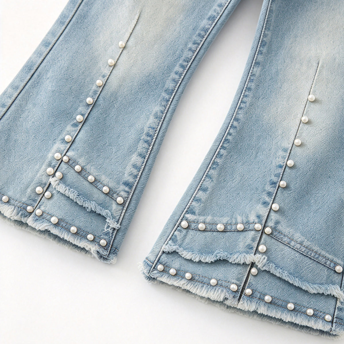 (In Stock)Girls Fall Blue Pearl Jeans