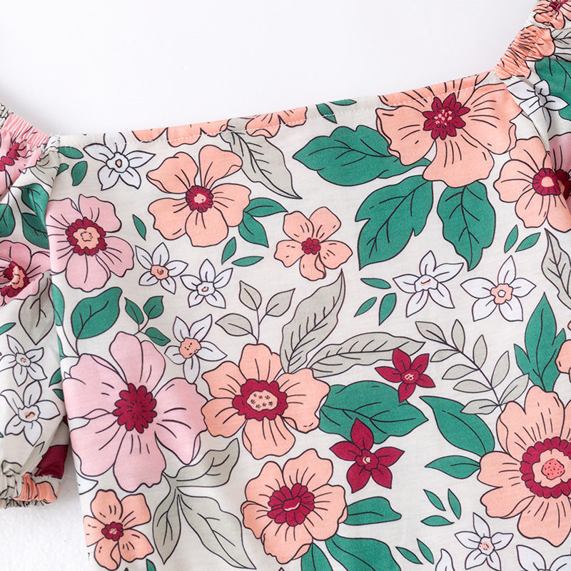(In Stock)Adults Fall&Winter Floral Print MAXI Dress