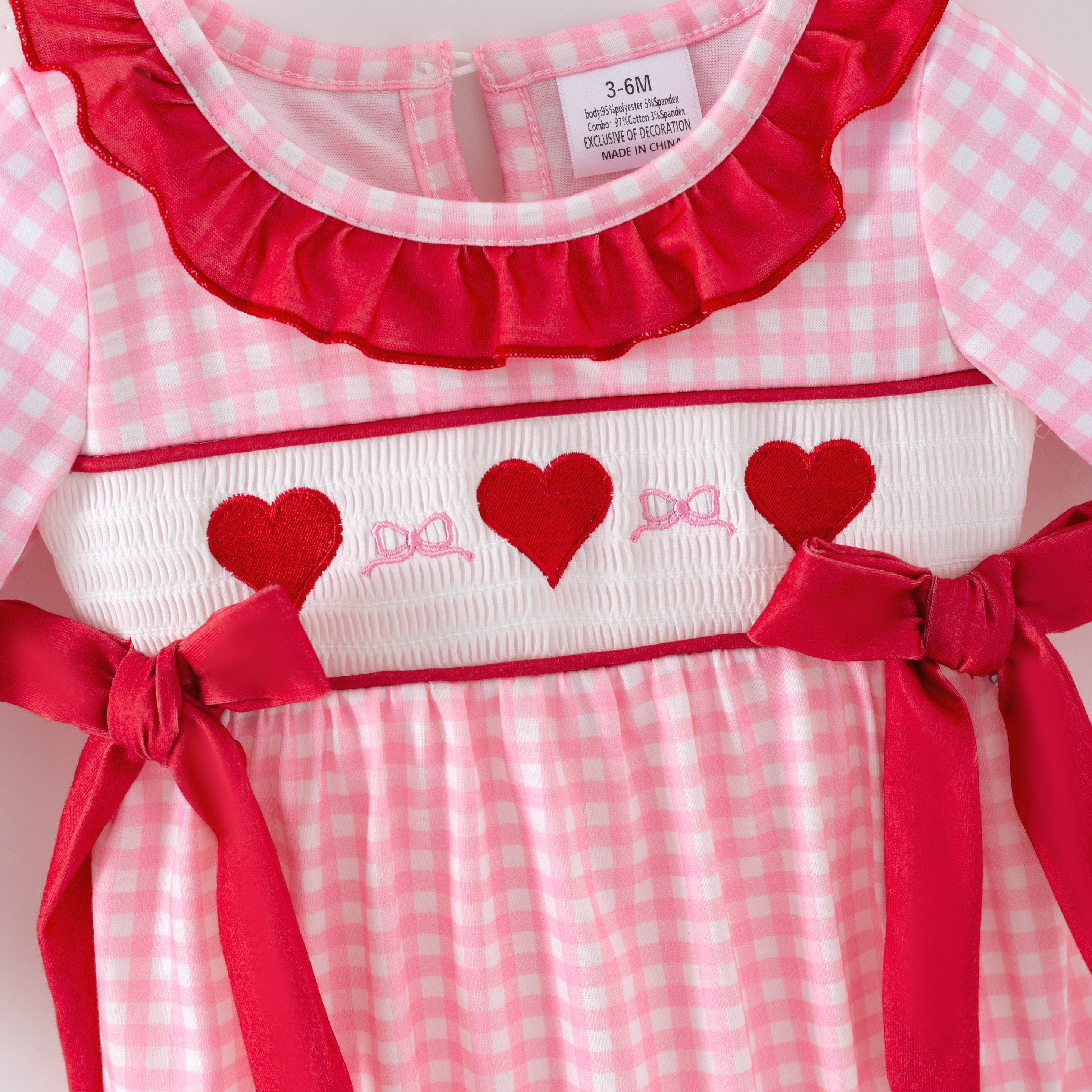 (Pre Order,Prepack Zone)Family Valentine's Day Embroidery Set&Romper(Mix Size)