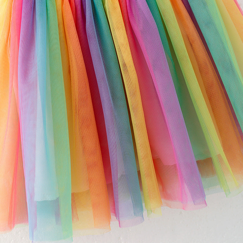 (In Stock)Girls Easter Bunny Print Tulle Dress