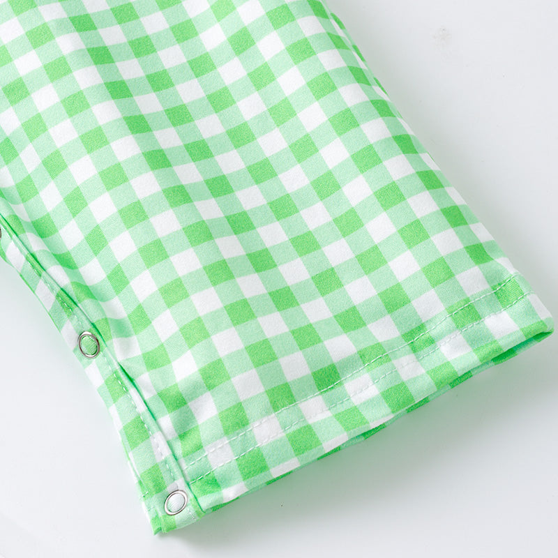 (In Stock)Toddler Boys Christmas Cartoon Embroidery Smocked Romper