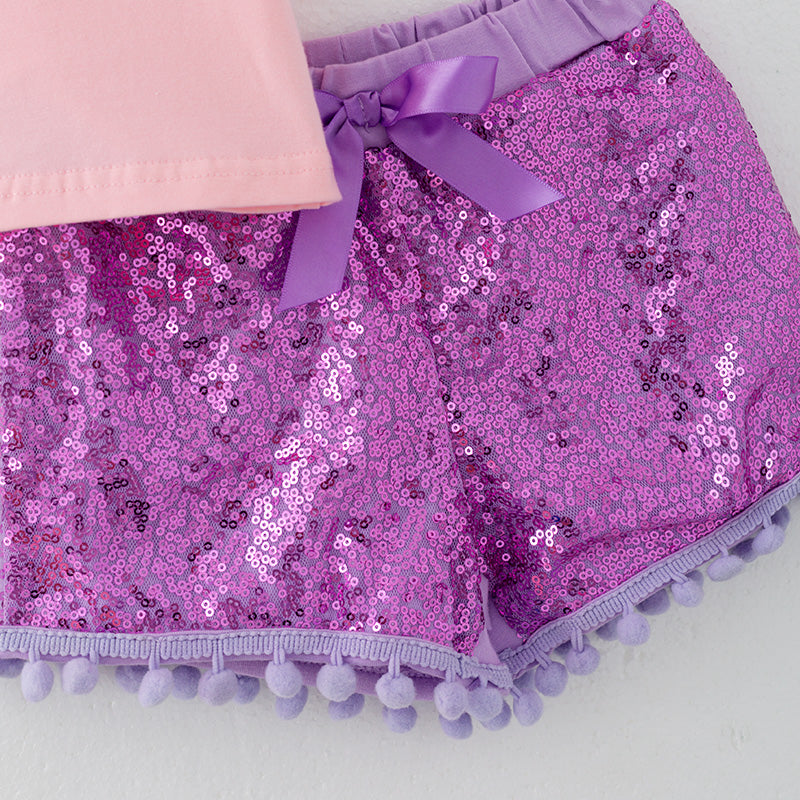 (In Stock)Girls Easter Bunny Print Shorts Set