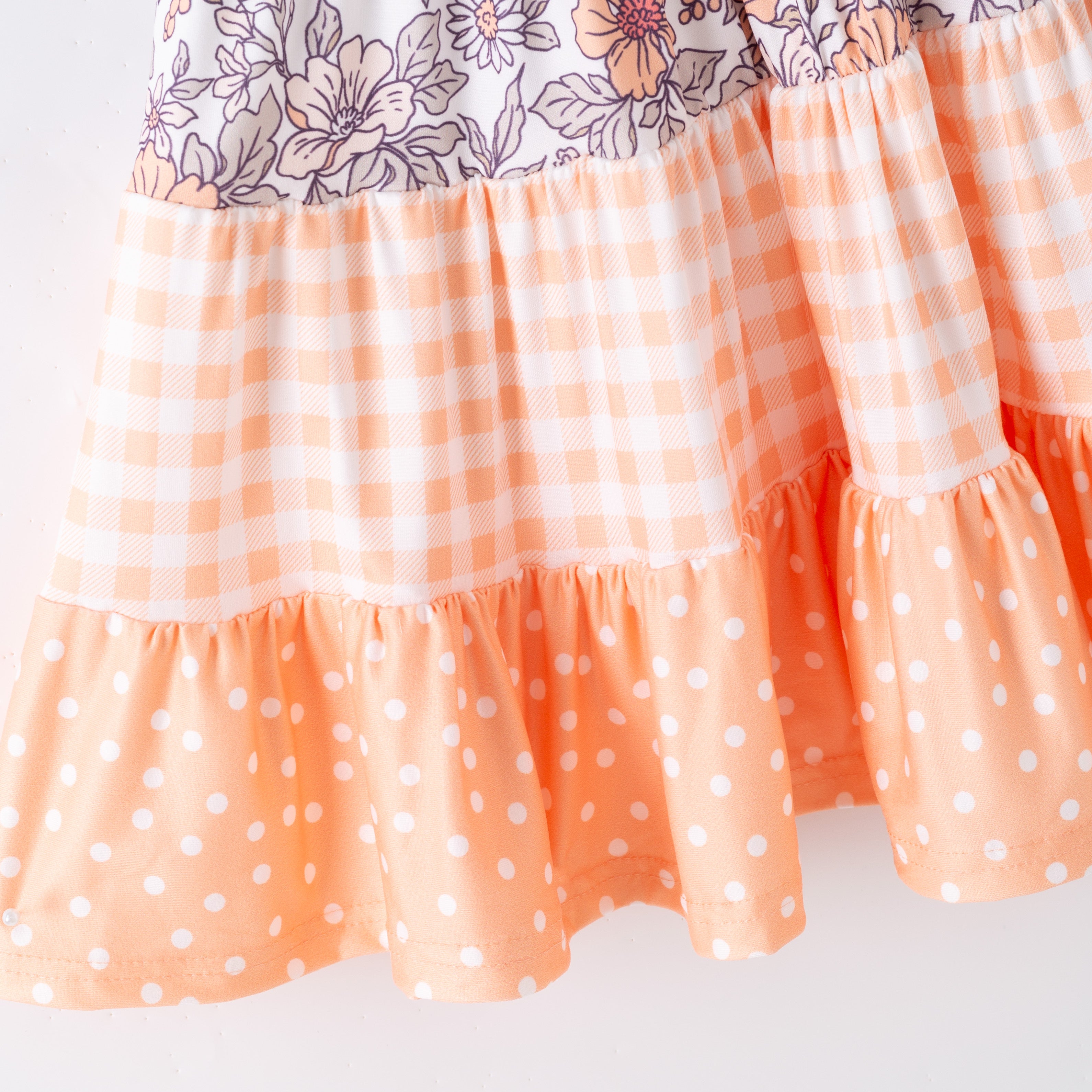 (Pre Order)Girls Fall Print Gored Dress