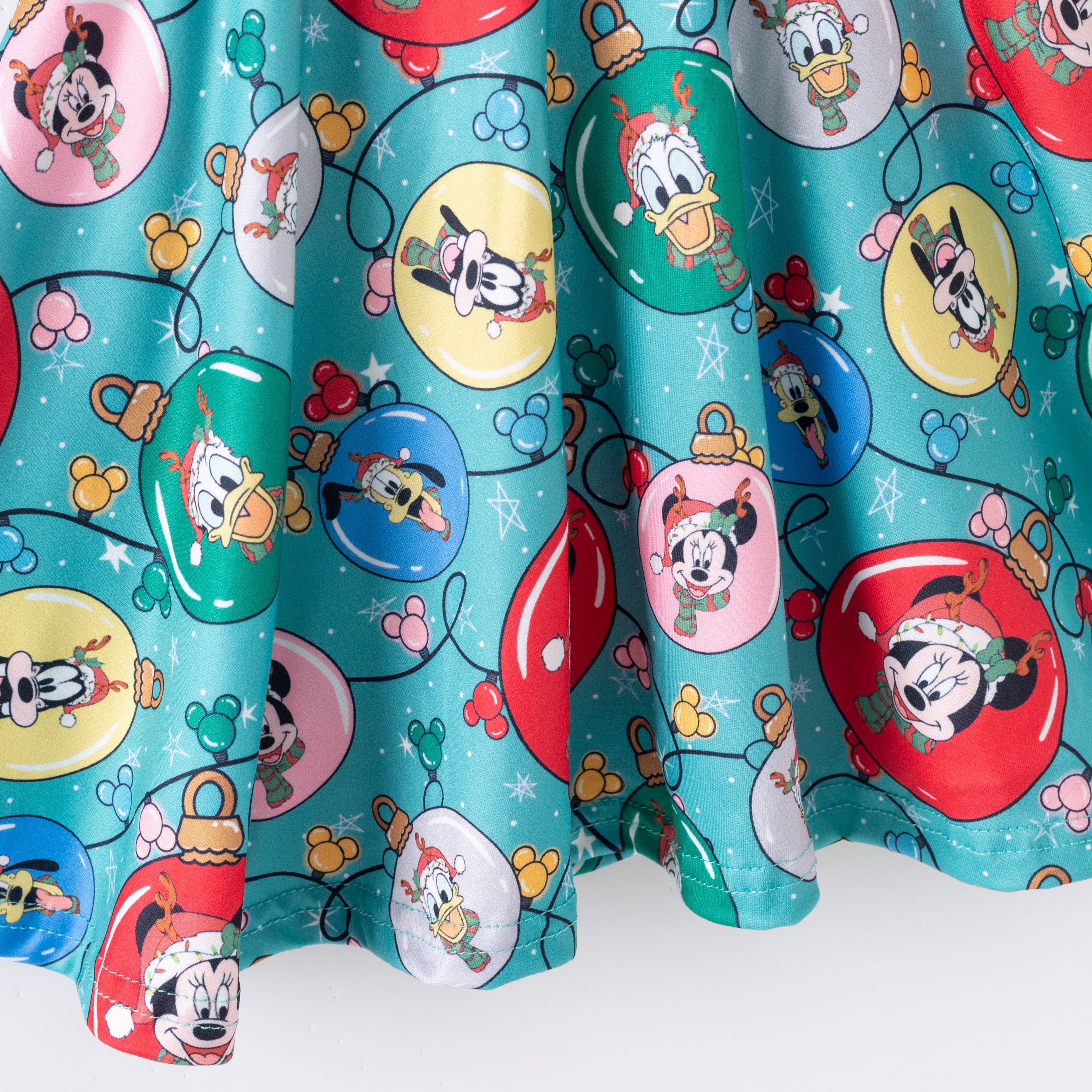 (Pre Order)Girls Christmas Cartoon Print Dress