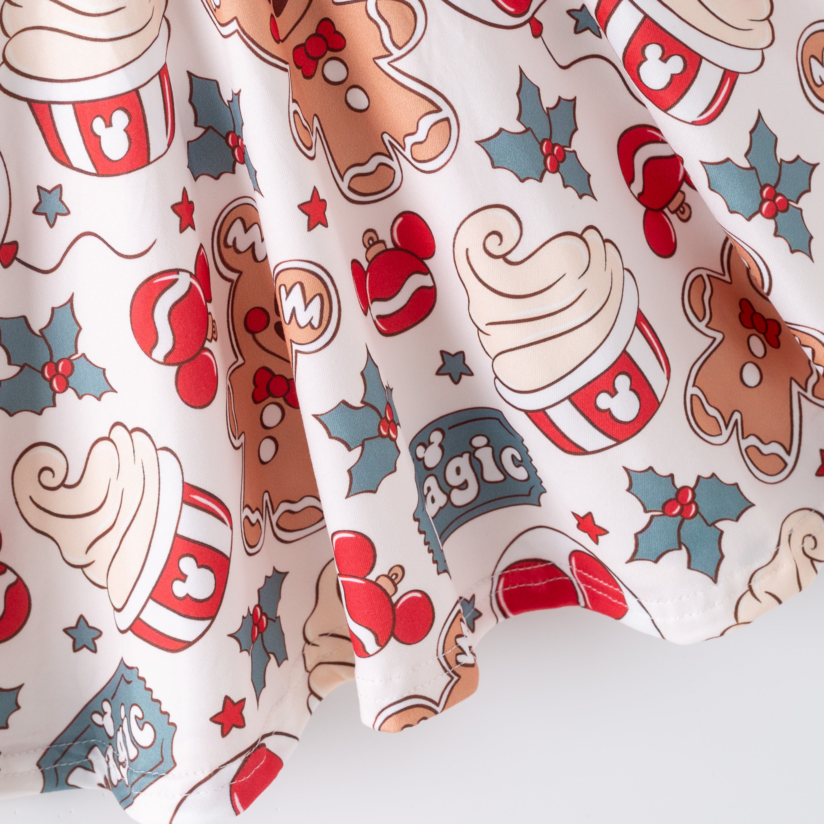 (Pre Order)Family Christmas Gingerbread Print Dress,Set&Top
