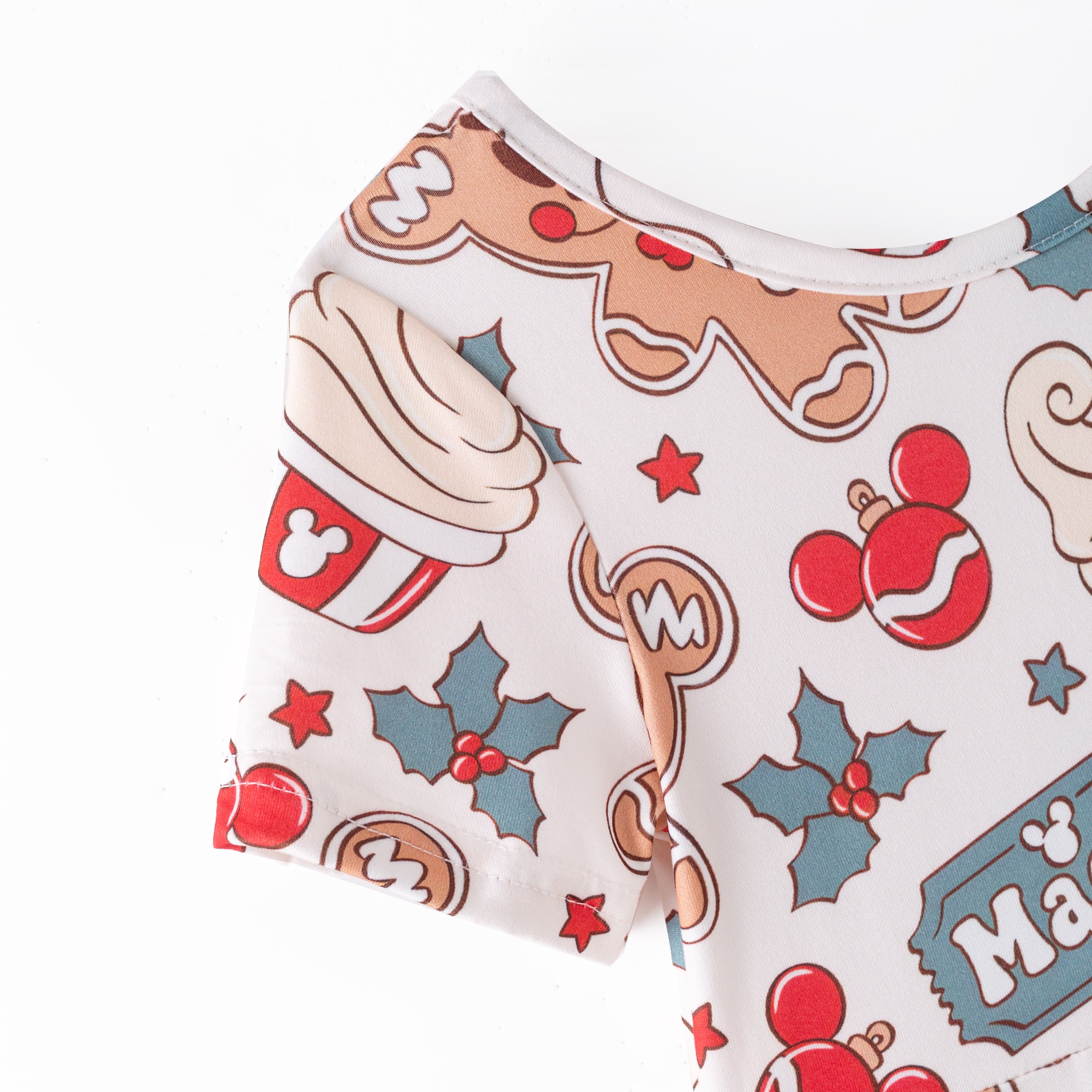 (Pre Order)Family Christmas Gingerbread Print Dress,Set&Top