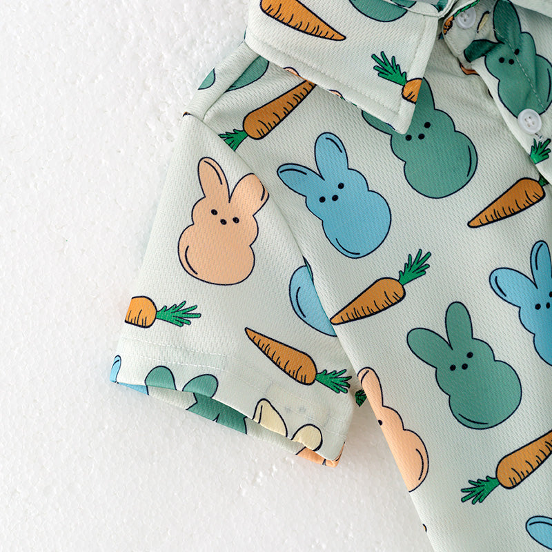 (In Stock)Boys Easter Bunny Print Shirt
