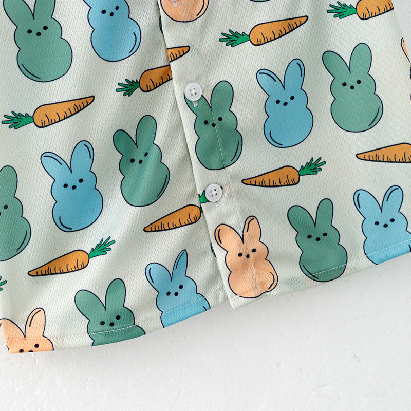 (In Stock)Boys Easter Bunny Print Shirt