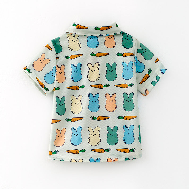 (In Stock)Boys Easter Bunny Print Shirt