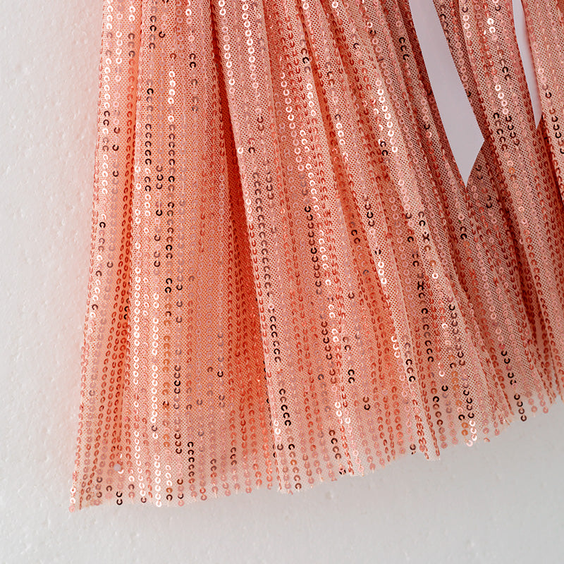 (In Stock)Girls Easter Bunny Print Sequin Tulle Dress