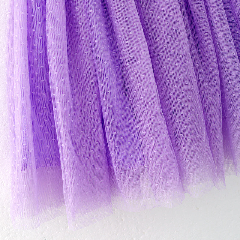 (In Stock)One Pack(2 Pieces total) Sale Girls Easter Lavender Sequin Tulle Dress