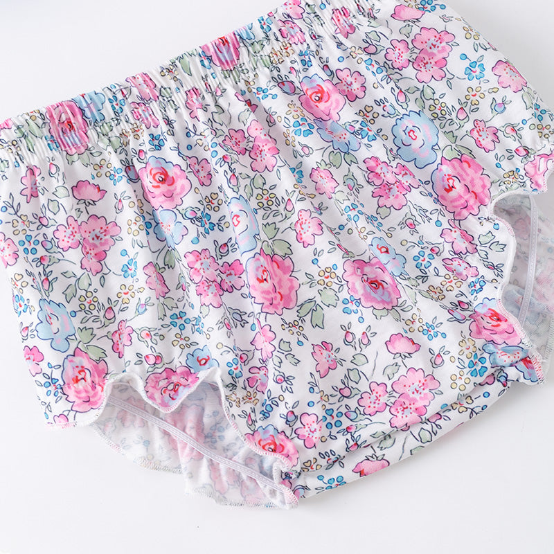 (In Stock)Toddler Girls Halloween&Thanksgiving Pumpkin Applique Bloomer Set