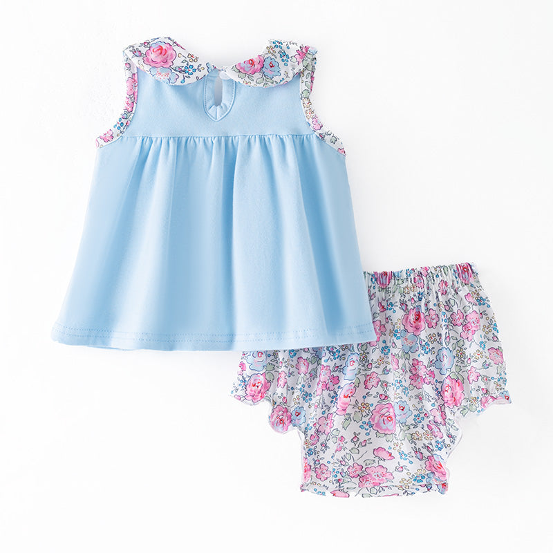 (In Stock)Toddler Girls Halloween&Thanksgiving Pumpkin Applique Bloomer Set