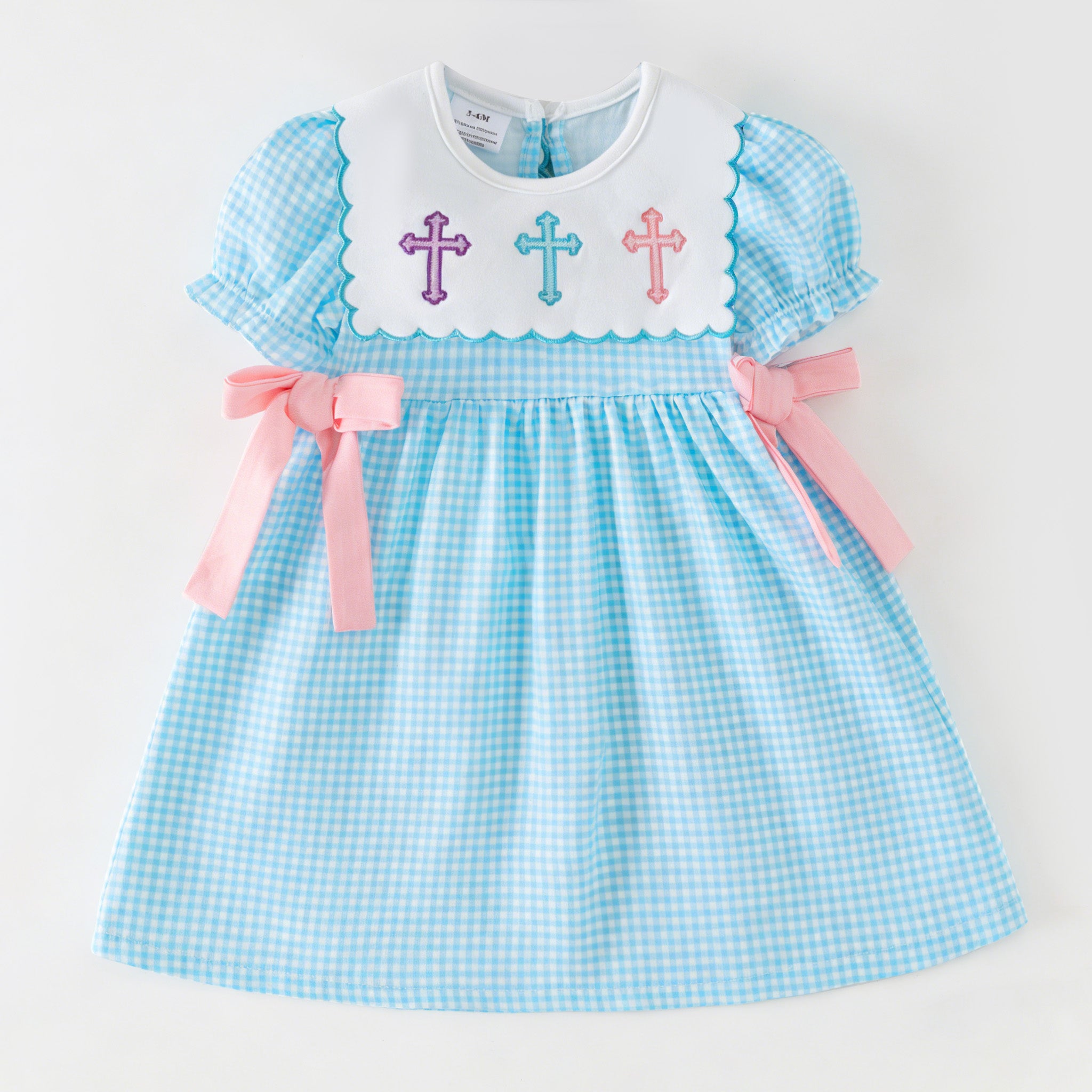 (In Stock)Siblings Easter Cross Embroidery Dress,Bloomer Set&Romper