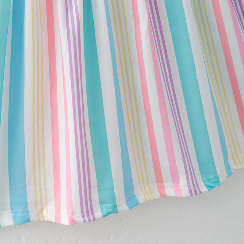 (In Stock)Girls Easter Bunny Applique Dress with Bunny Bag