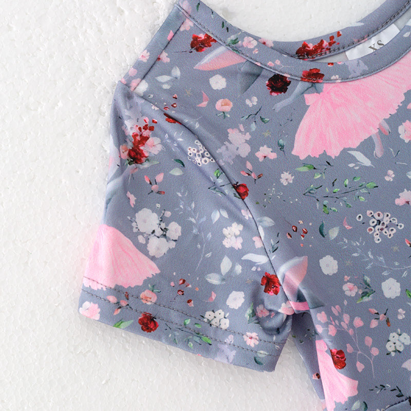 (In Stock)Girls Easter Bunny Print Milk Silk Dress