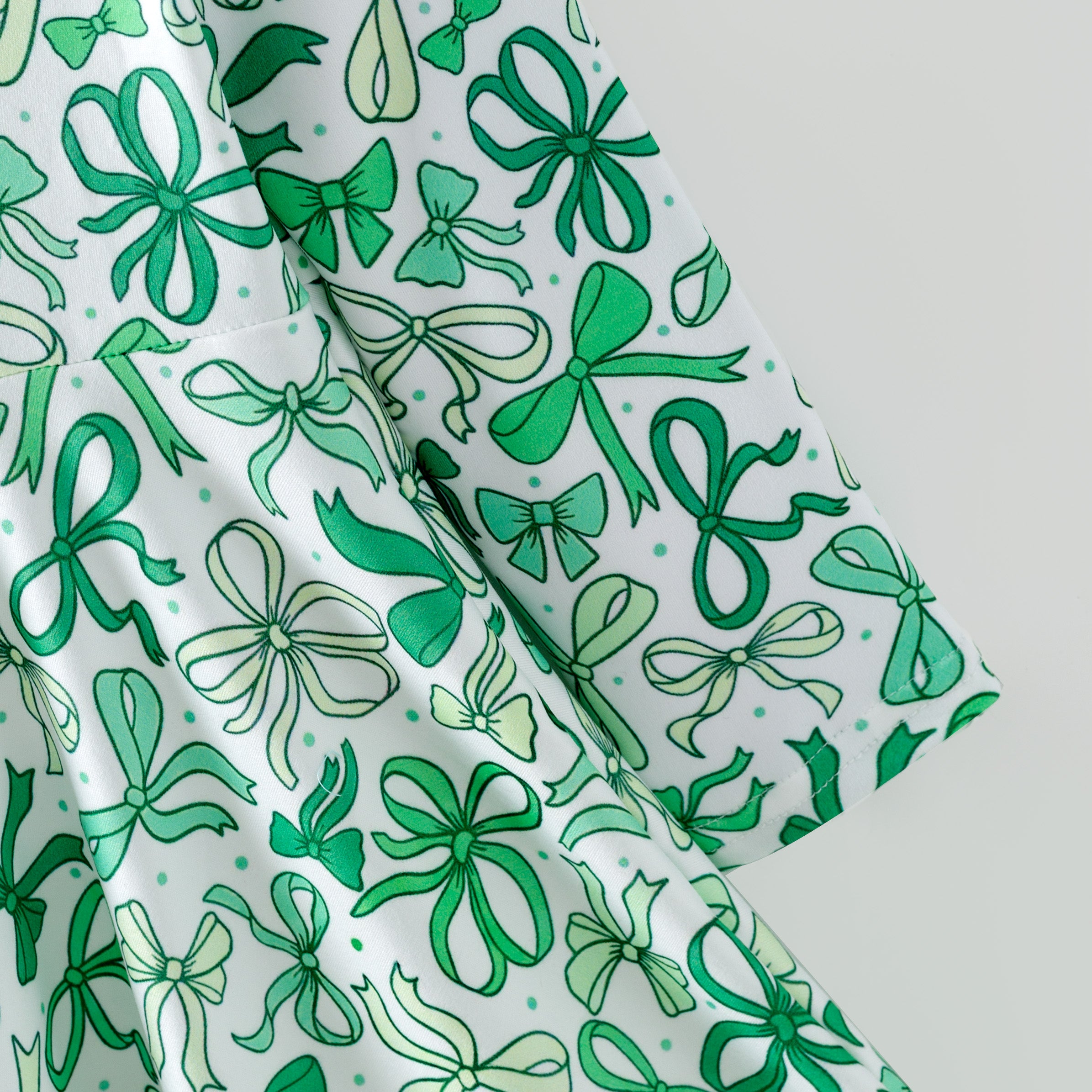 (Pre Order,Prepack Zone)Girls St. Patrick's Day Shamrock Print Dress&Set(Mix Size)