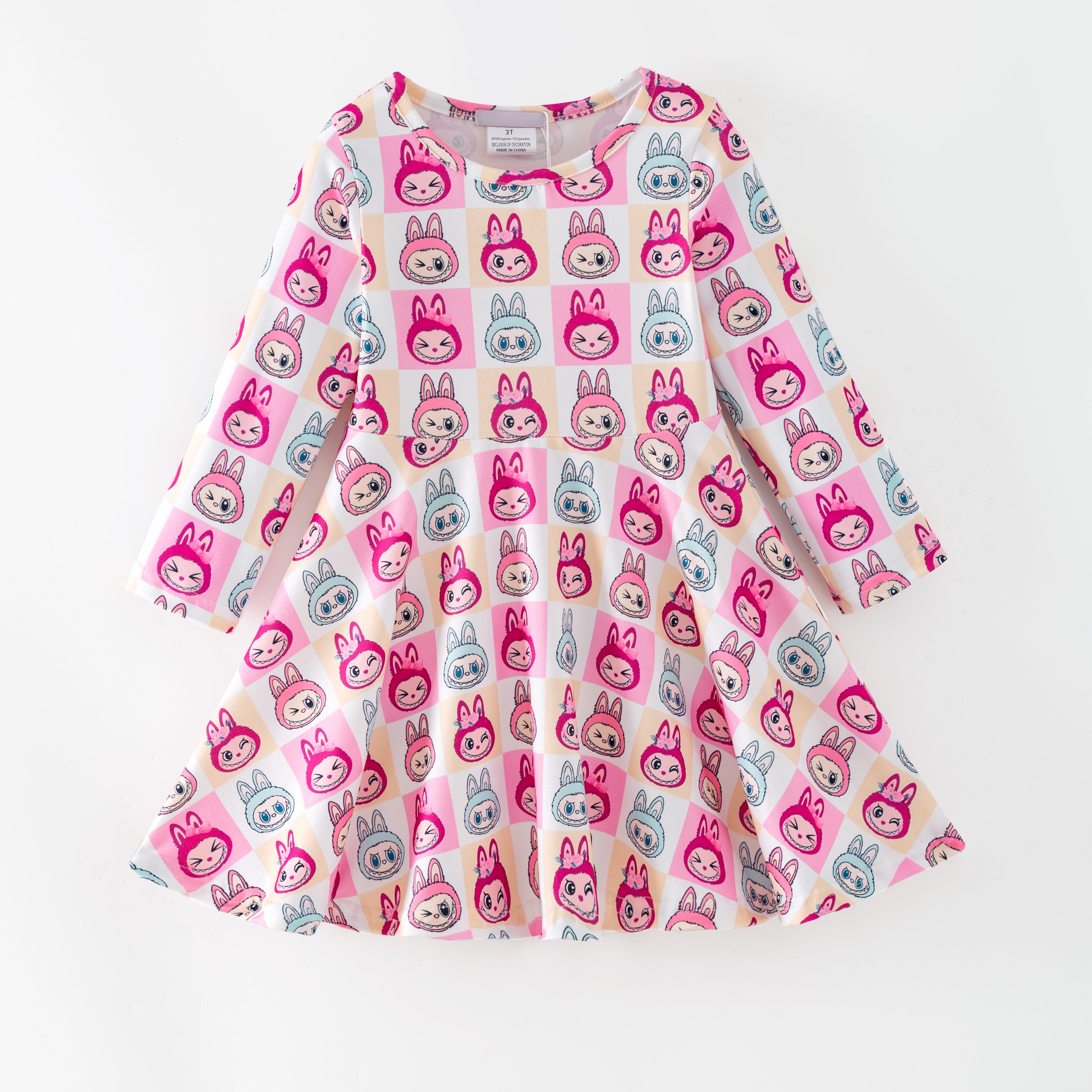 (Pre Order,Prepack Zone)Girls Christmas LBB Print Dress(Mix Size)