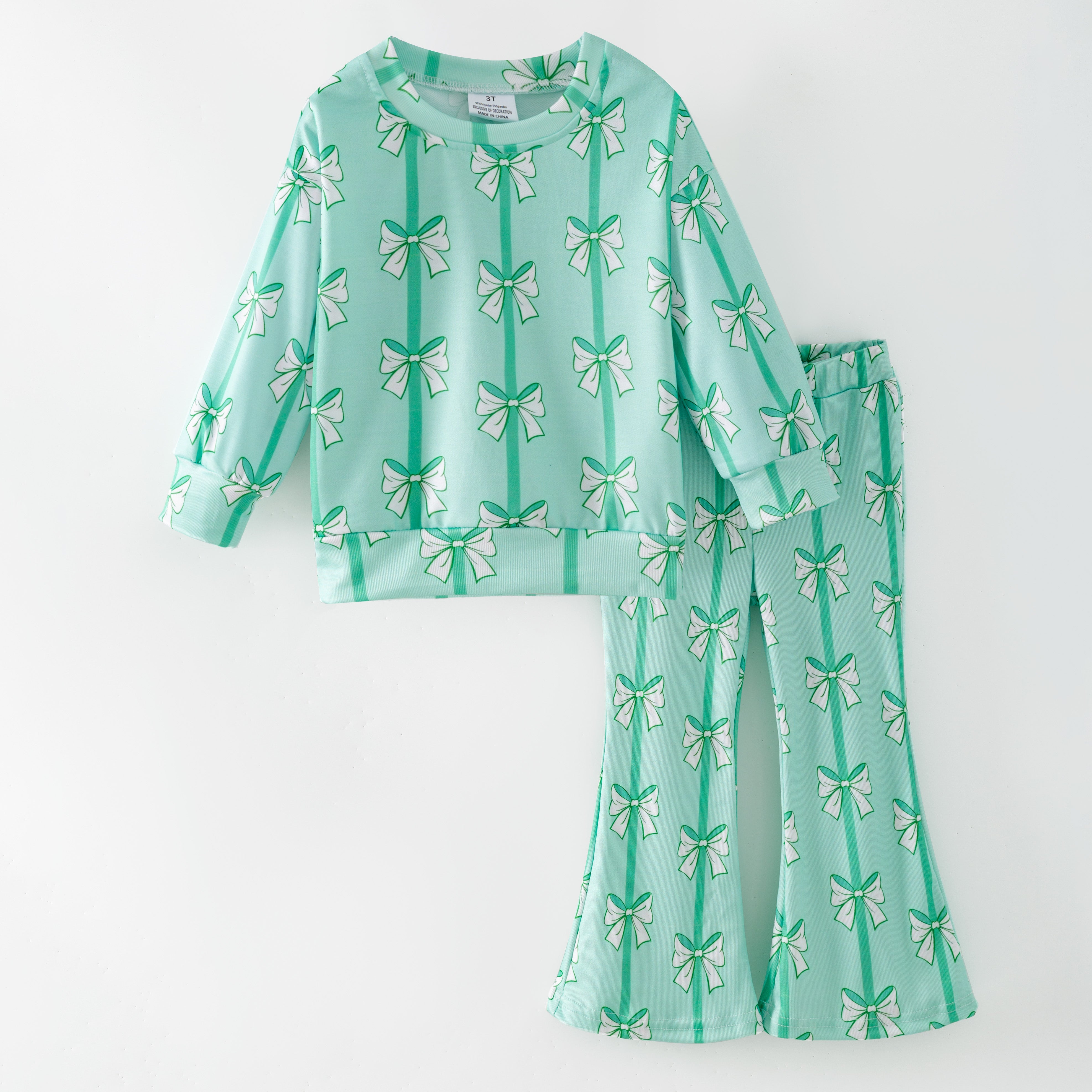 (Pre Order,Prepack Zone)Girls St. Patrick's Day Shamrock Print Dress&Set(Mix Size)