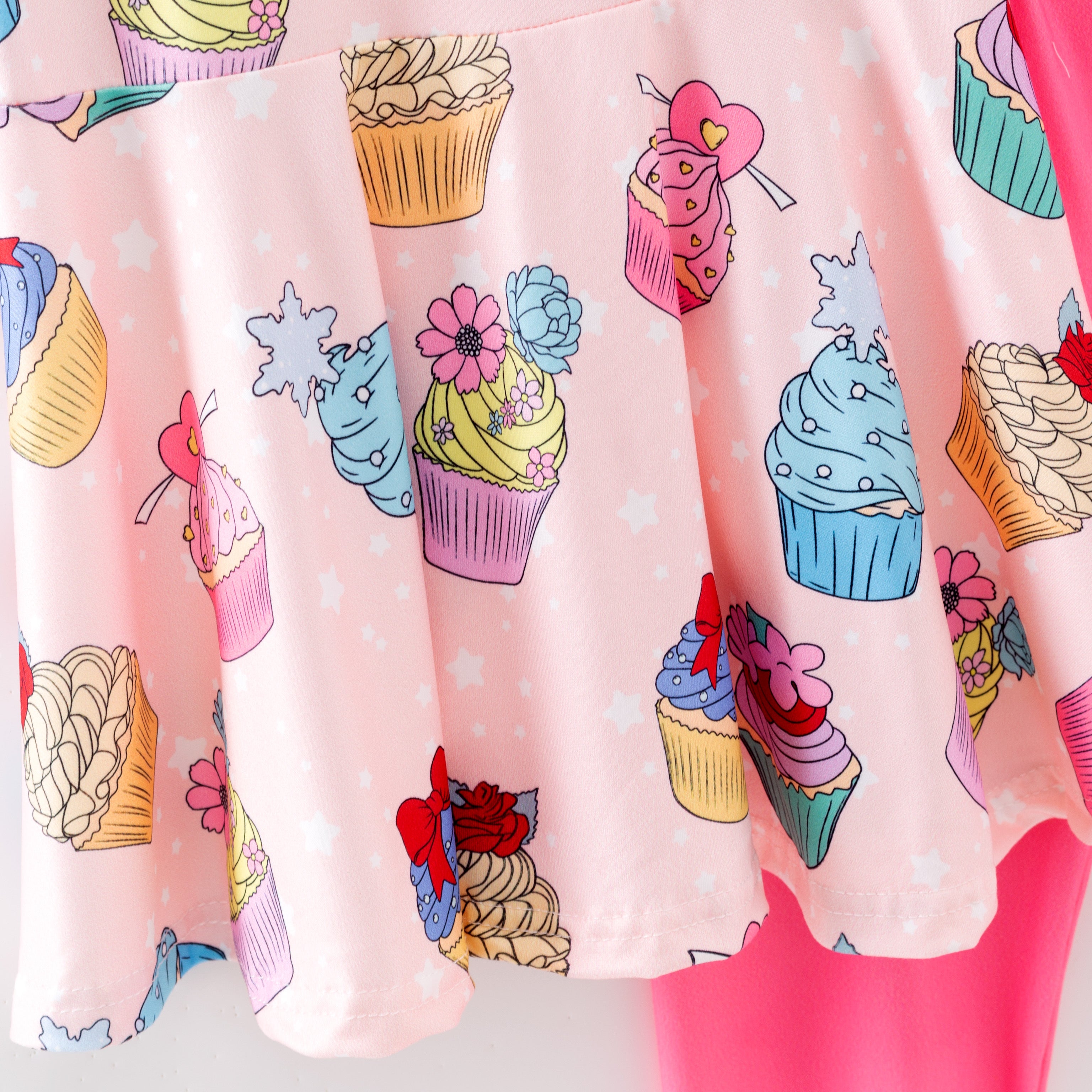 (Pre Order)Girls Spring and Summer Cupcake Print Set