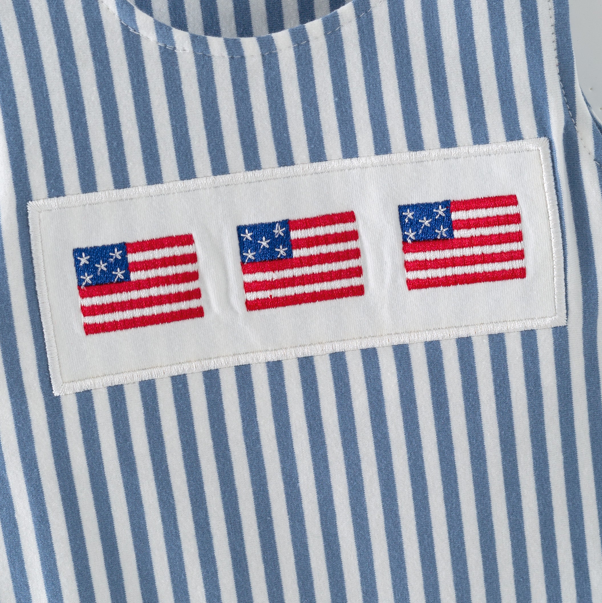 (In Stock)Siblings Patriotic Embroidery Dress&Romper