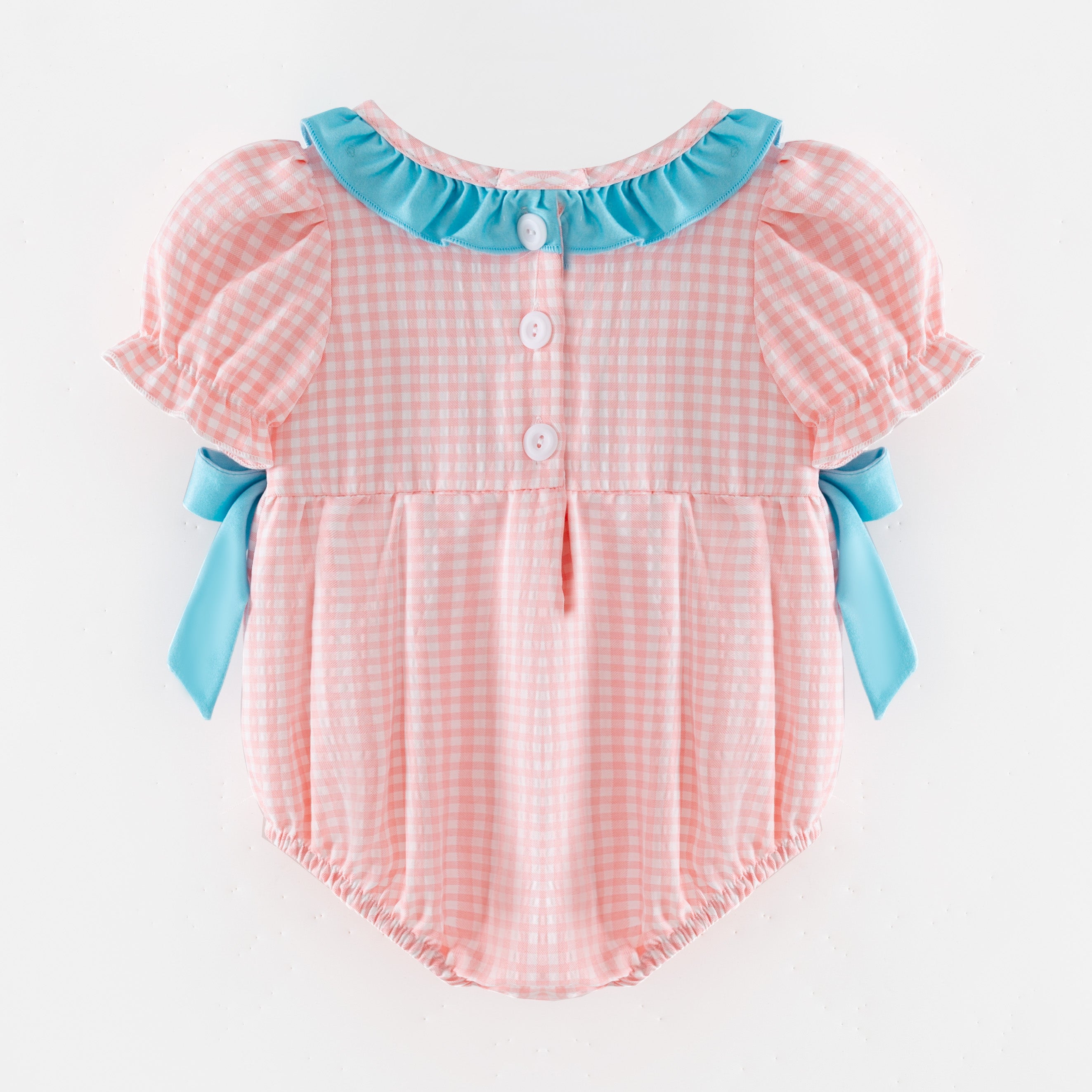 (In Stock)Sisters Easter Bunny Embroidery Smocked Shorts Set&Romper