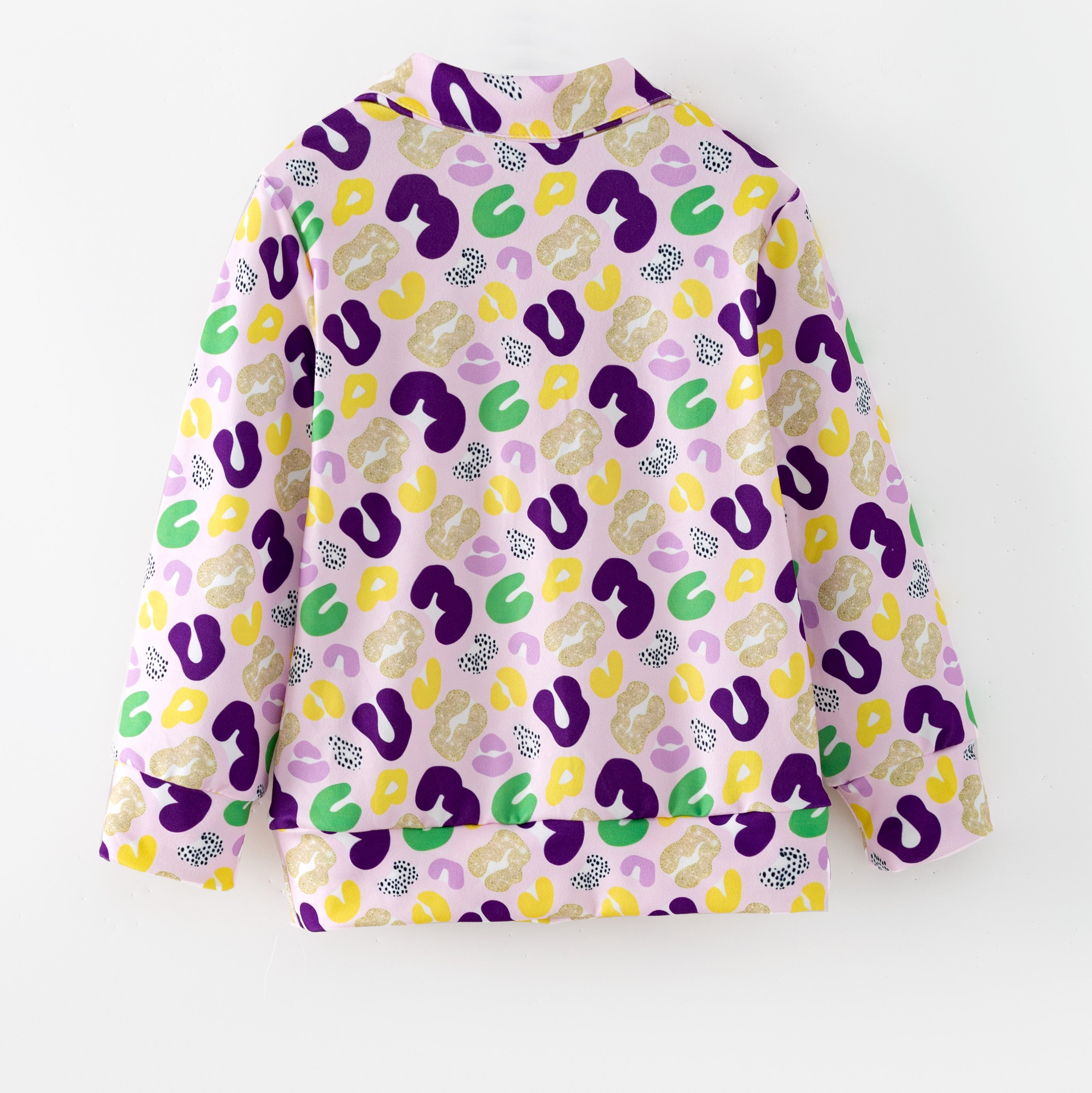 (Pre Order,Prepack Zone)Family Mardi Gras Print Top
