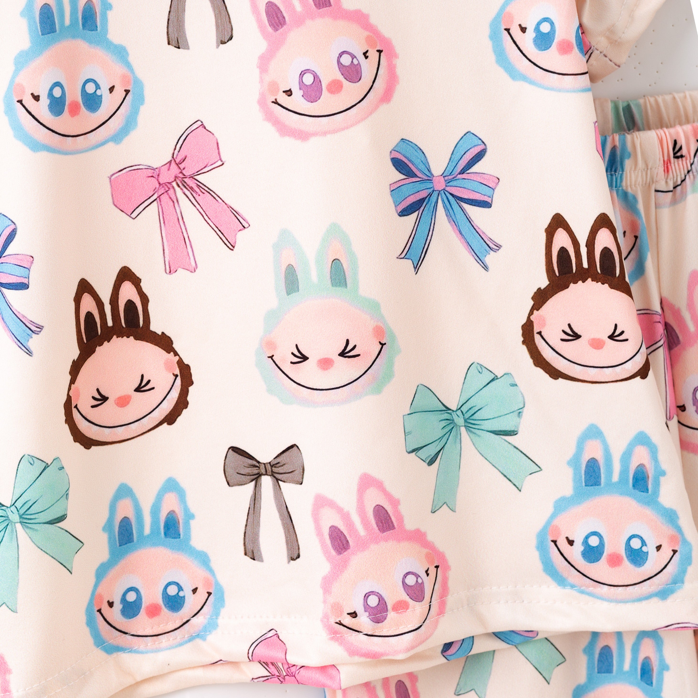 (Pre Order)Girls Summer Cartoon Print Pajamas