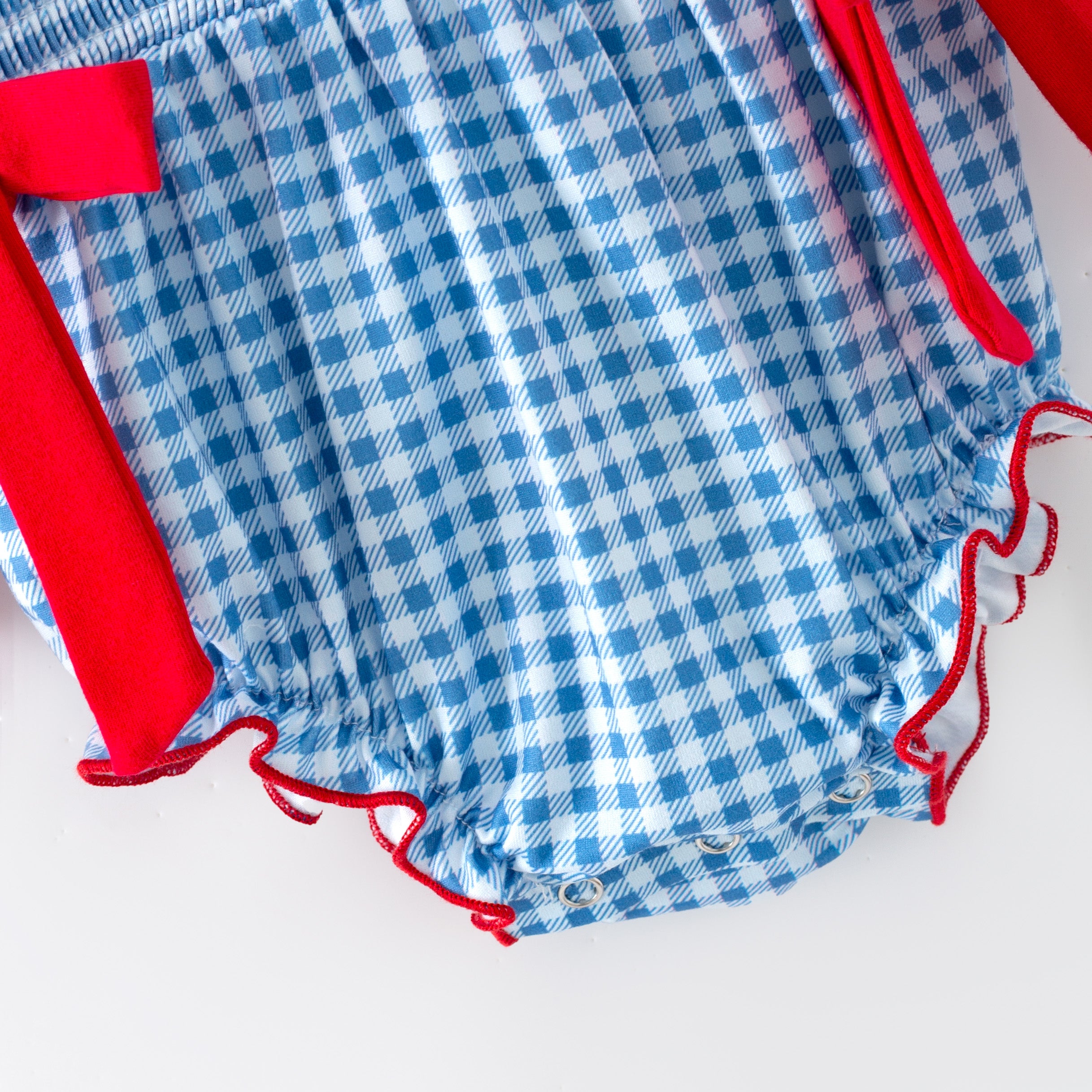 (In Stock)Sisters Spring&Summer Baseball Embroidery Smocked Dress&Romper