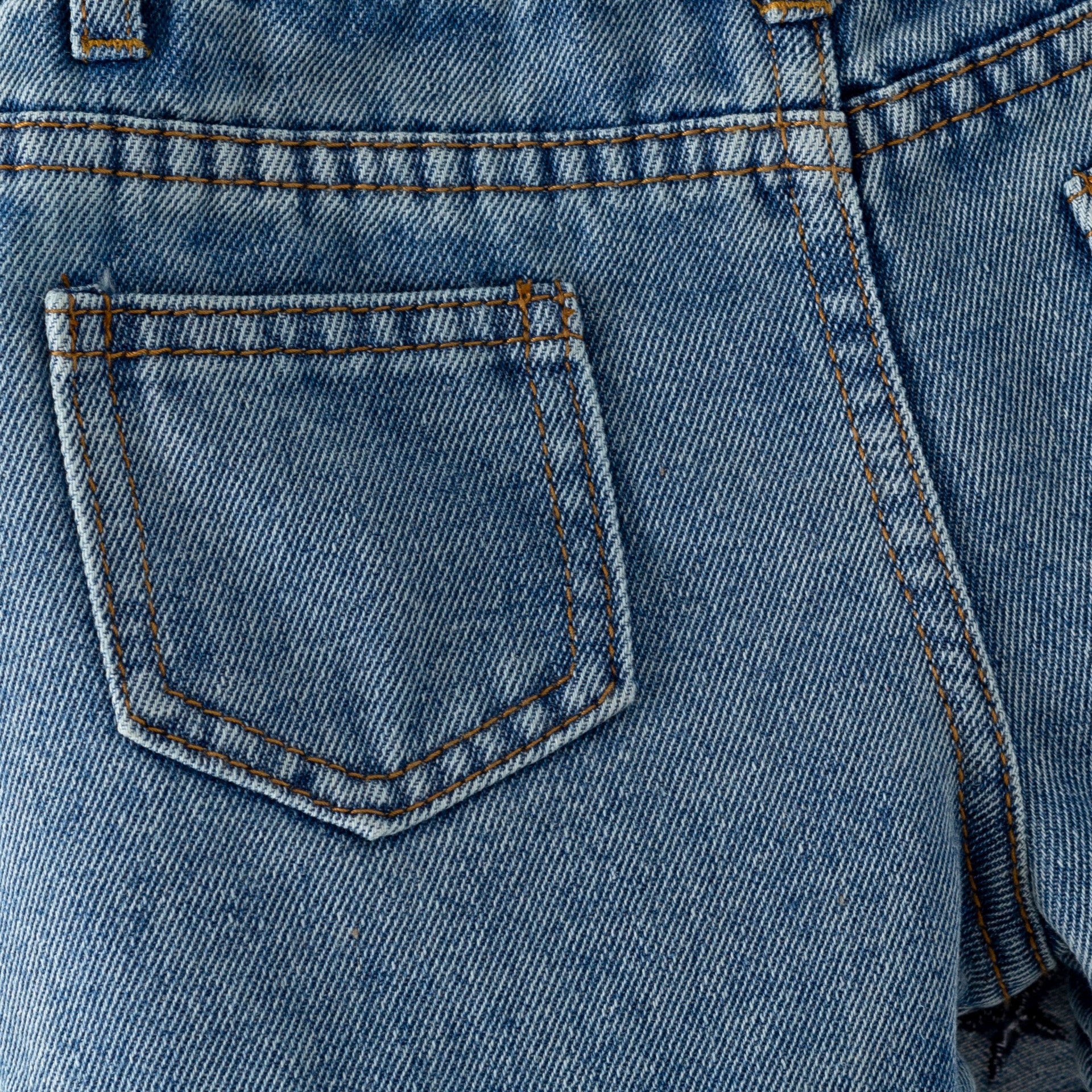 (In Stock)Girls Patriotic Star Embroidery Denim Skort