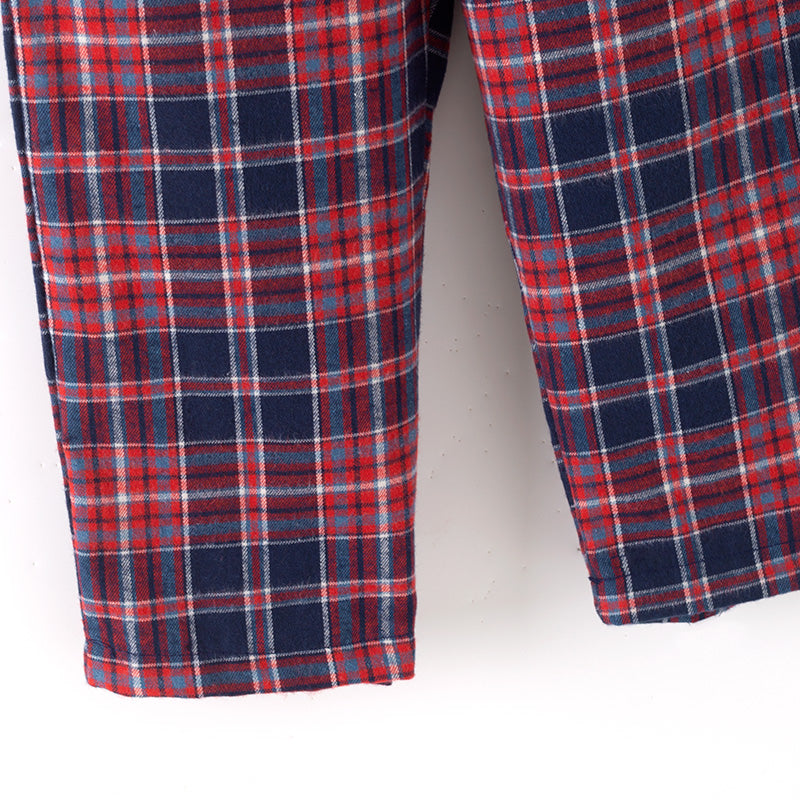 (In Stock)Boys Christmas Santa Claus Embroidery Smocked Outfit Set