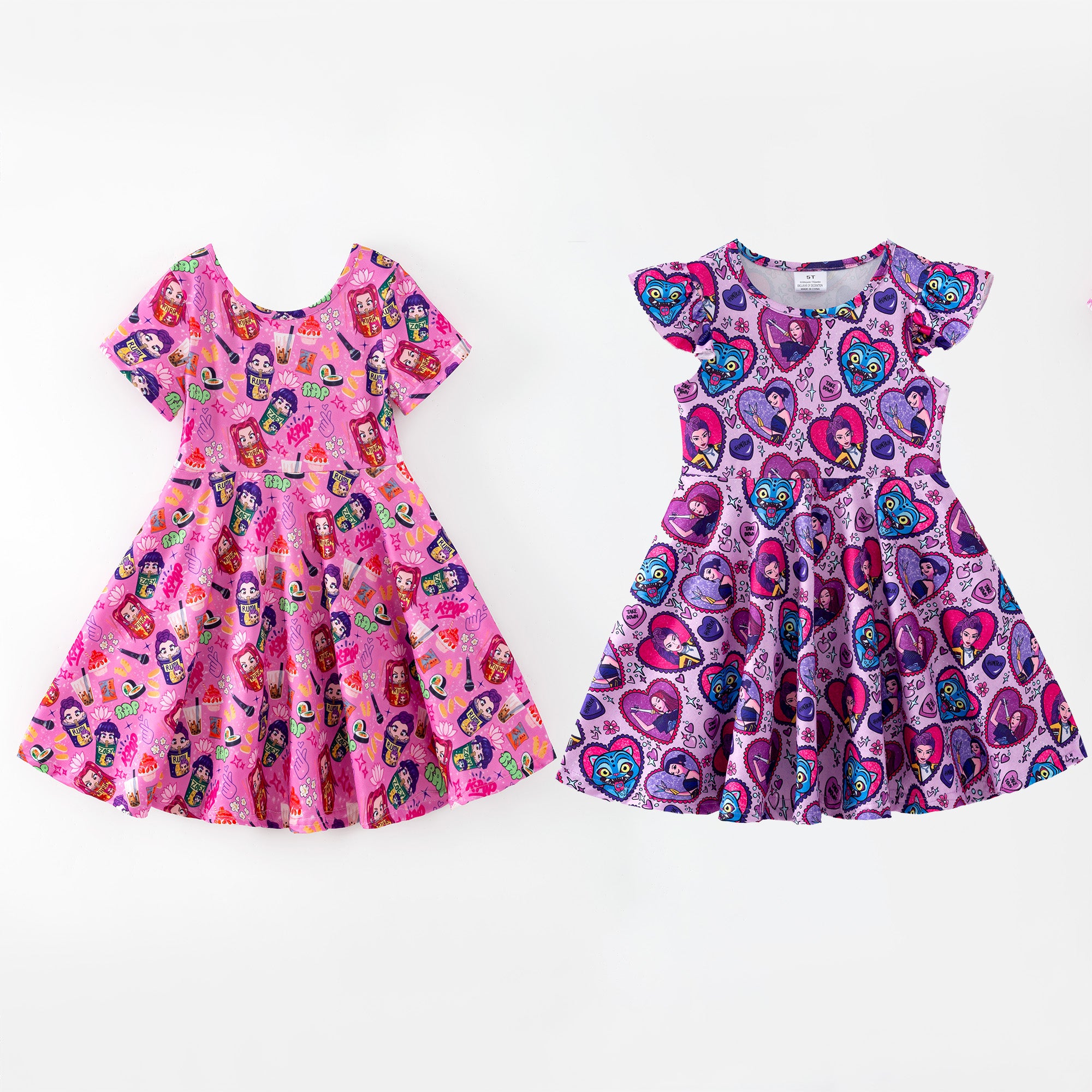 (Pre Order,Prepack Zone)Girls Movie Character Print Dress(Mix Size)