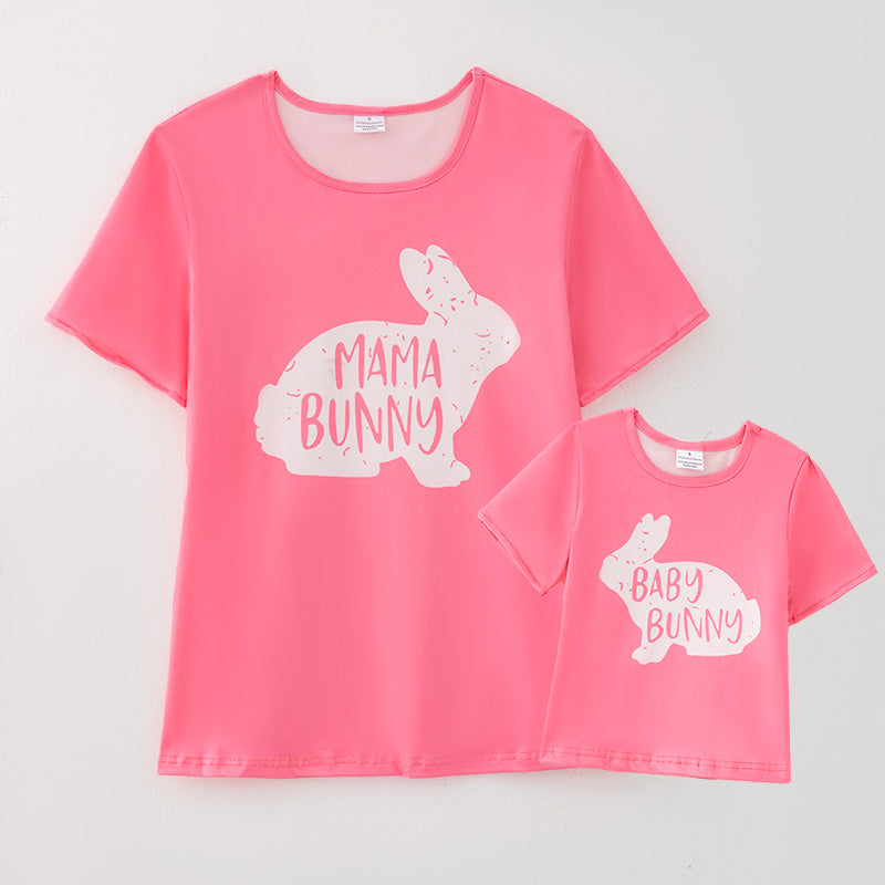 (In Stock)Mommy and Me Easter Bunny Print Top