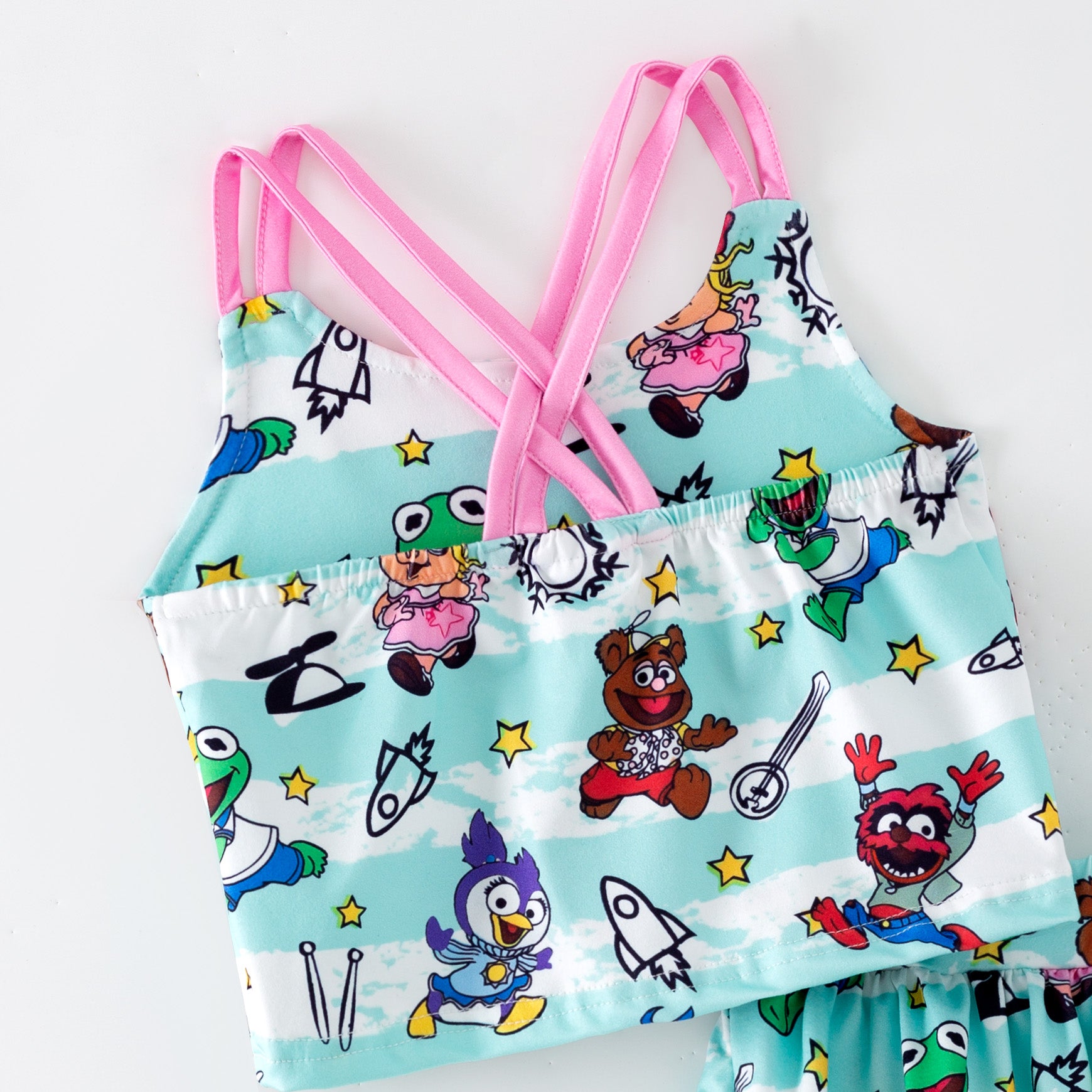 (Pre Order,Prepack Zone)Girls Spring&Summer Cartoon Print Skort Set(Mix Size)
