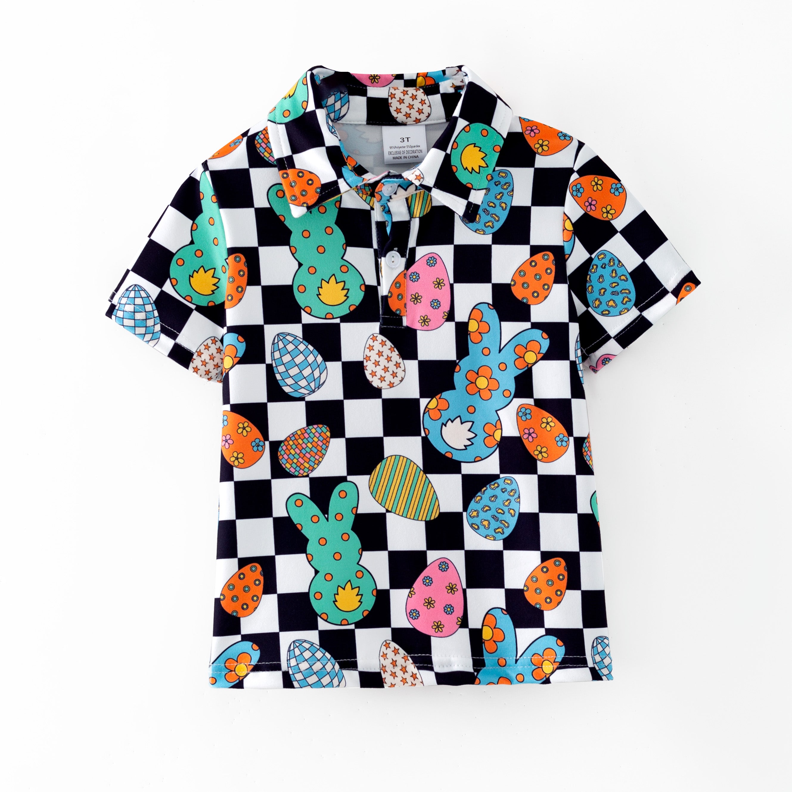 (Pre Order,Prepack Zone)Boys Easter Bunny Print Top(Mix Size)