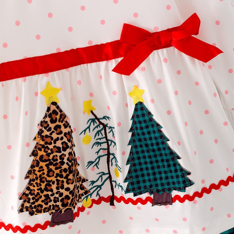 (In Stock G22-3-2)Girls Christmas Applique Outfit Set