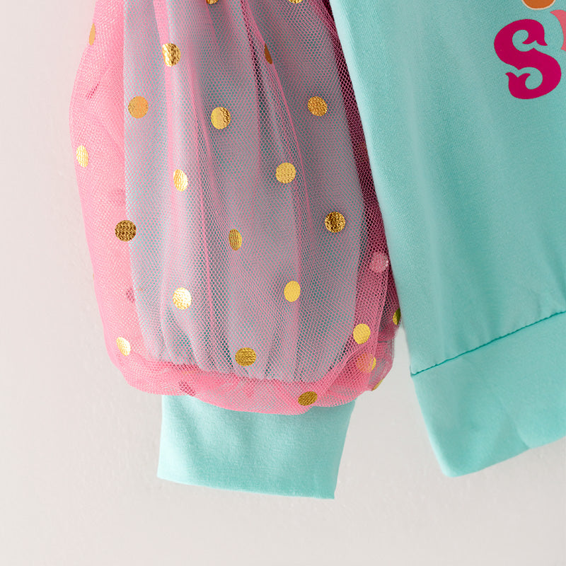 (In Stock G22-3-2)Girls Christmas Print T-shirt