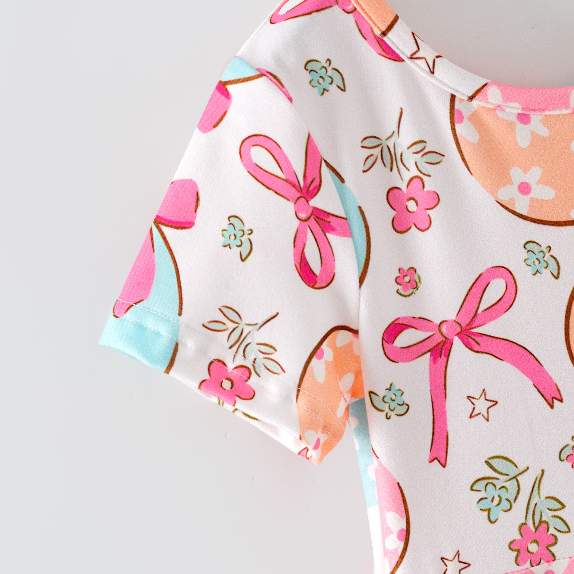 (Pre Order,Prepack Zone)Girls Easter Bunny Print Dress(Mix Size)