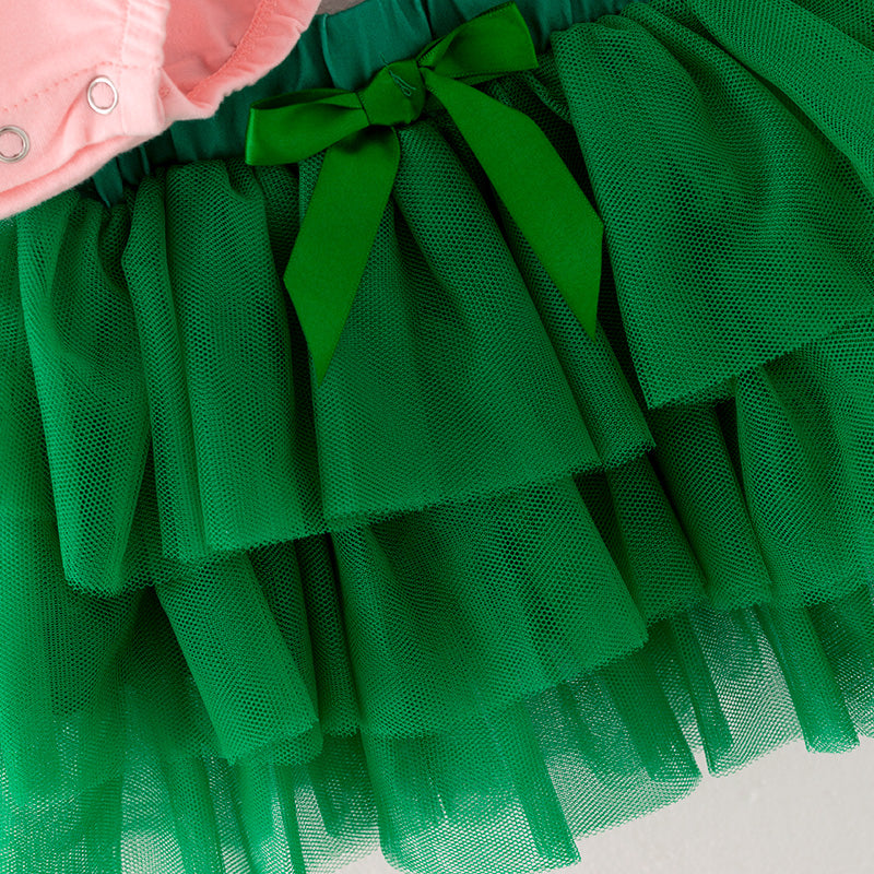 (In Stock G22-2-3)Baby Girls Christmas Print Romper