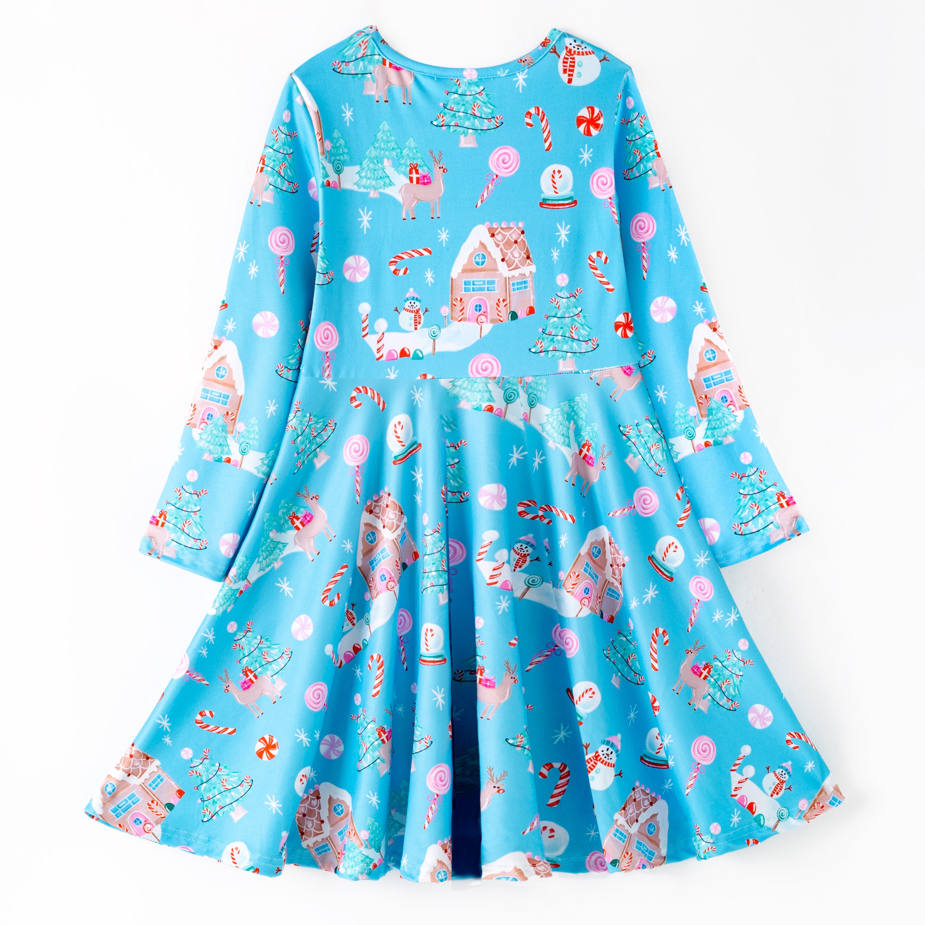 (Pre Order,Prepack Zone)Girls Christmas Print Dress