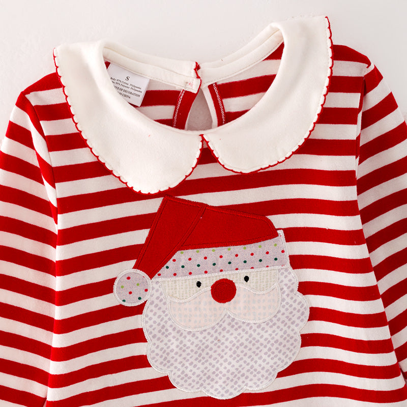 (In Stock)Girls Christmas Stripe Dress