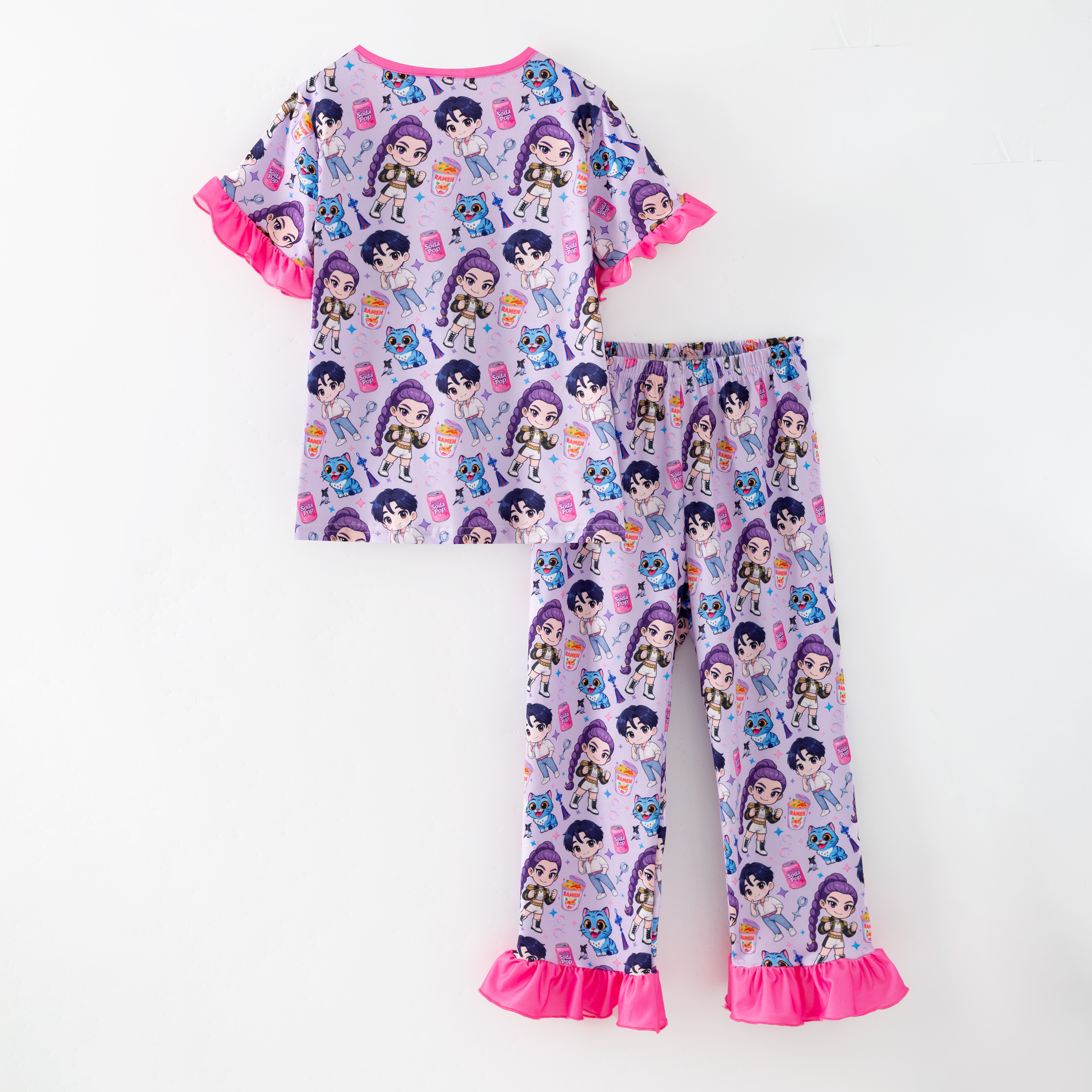 (Pre Order,Prepack Zone)Girls Movie Character Print Pajamas(Mix Size)