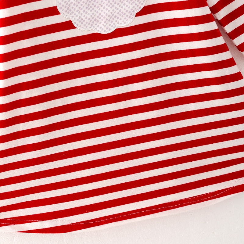 (In Stock)Girls Christmas Stripe Dress